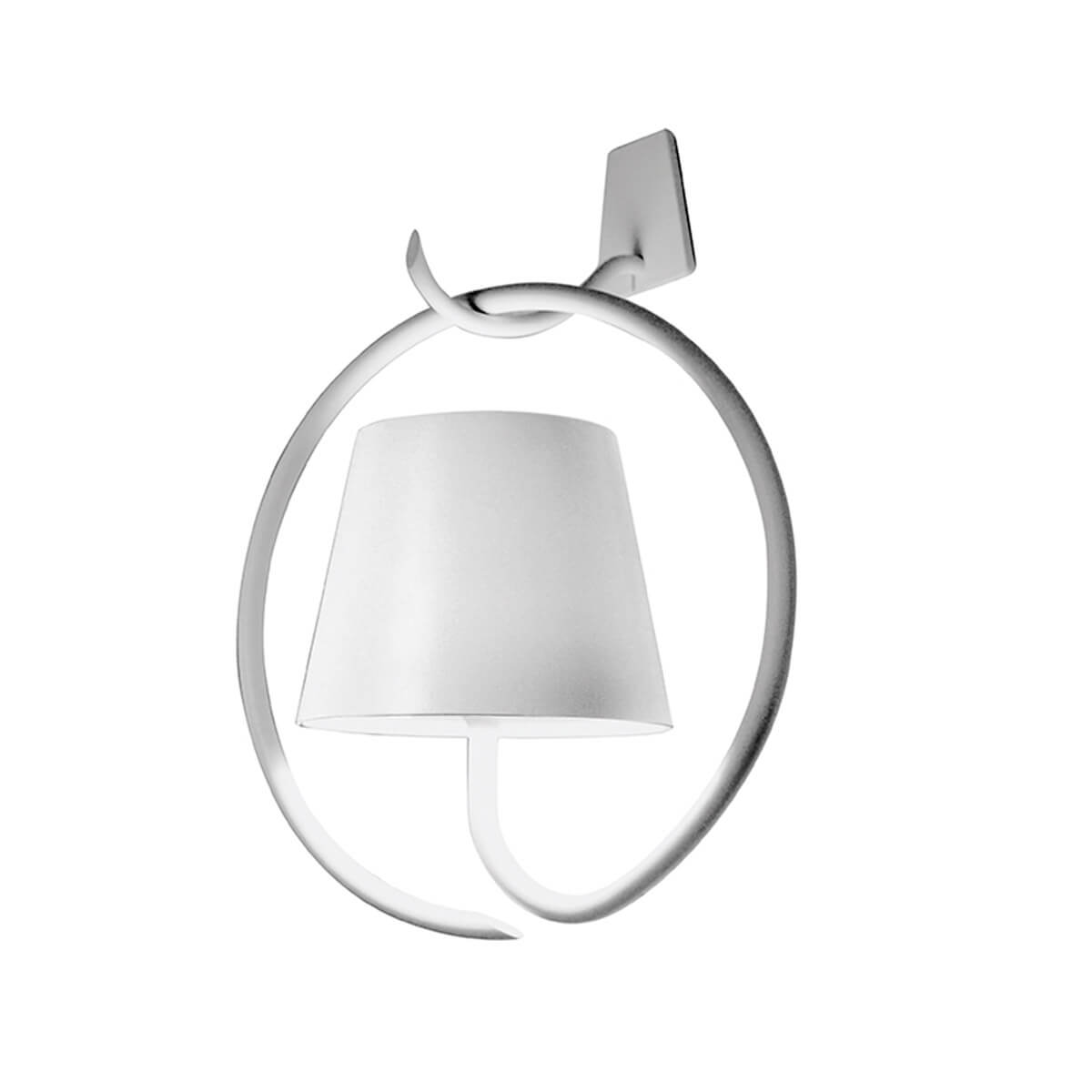 Zafferano AiLato Poldina Pro LED Akku-Wandleuchte zum Aufhängen, weiß