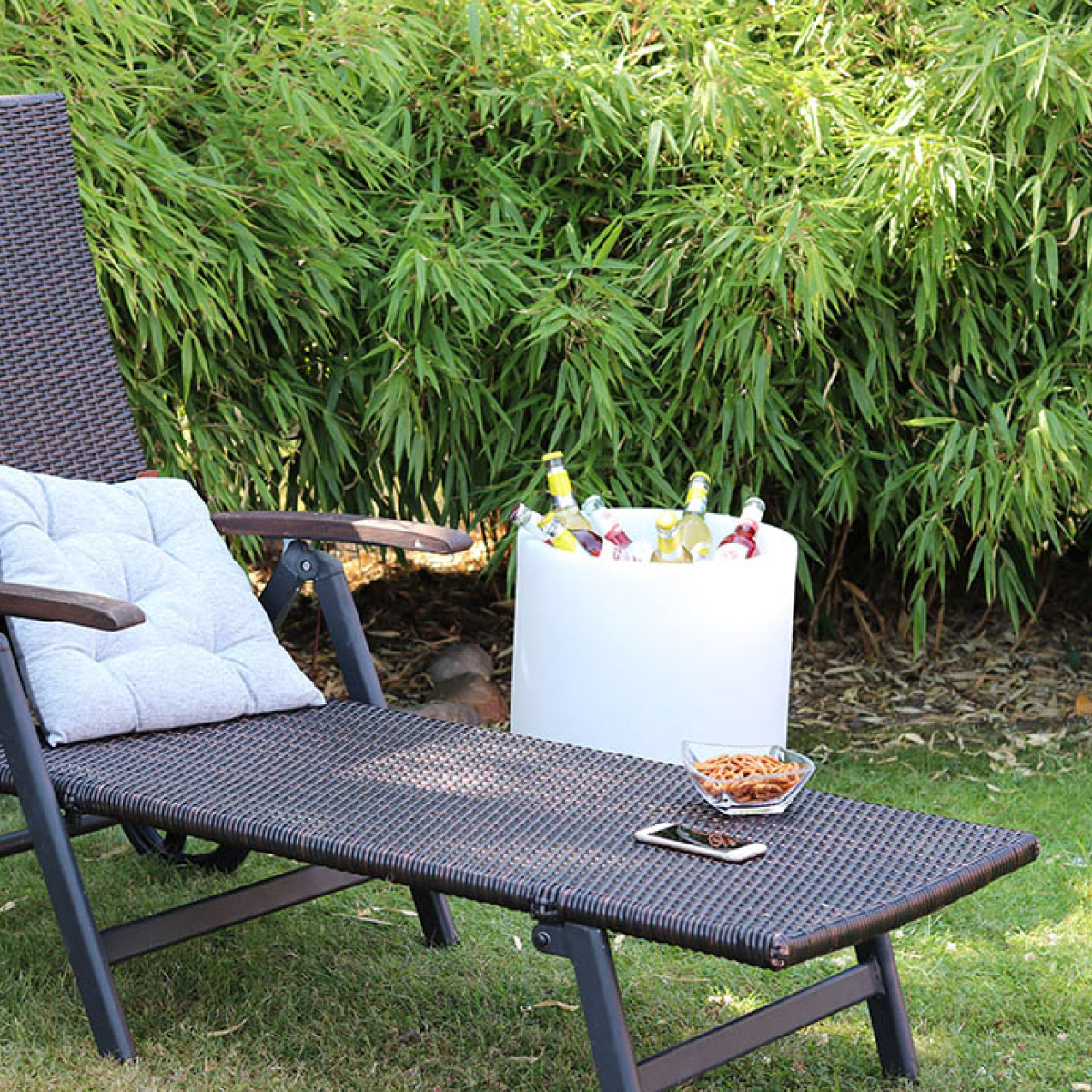 8 seasons design Shining Drum LED Solardekoleuchte, weiß