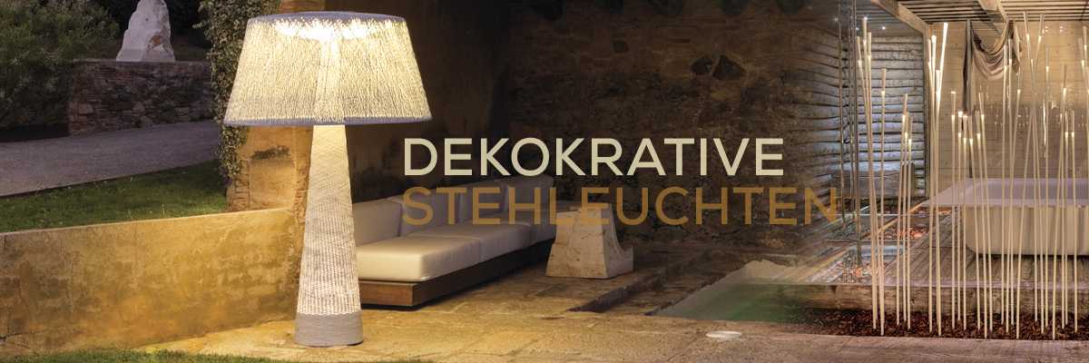 Kategoriebanner dekorative Stehleuchten Outdoor Kategoriebanner dekorative Stehleuchten Outdoor