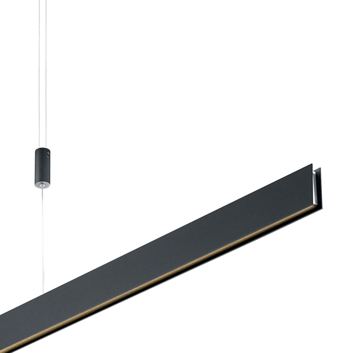HELL Delta 20504 LED Pendelleuchte, Länge: 100 cm, schwarz