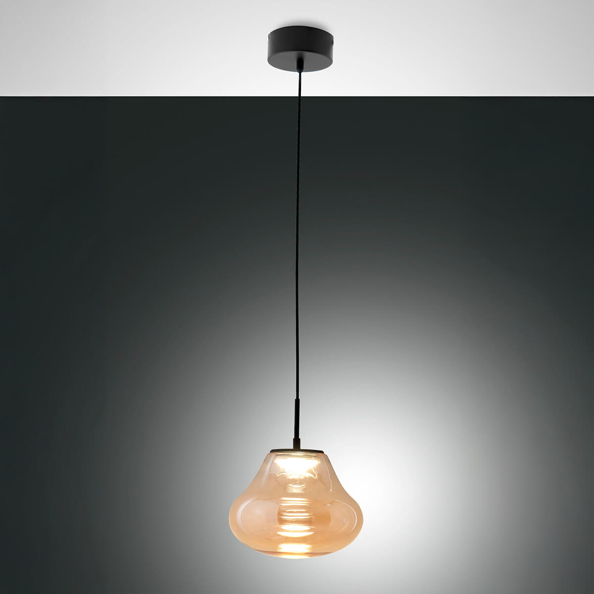 Fabas Luce Deva LED Pendelleuchte, 1-flg., Amber