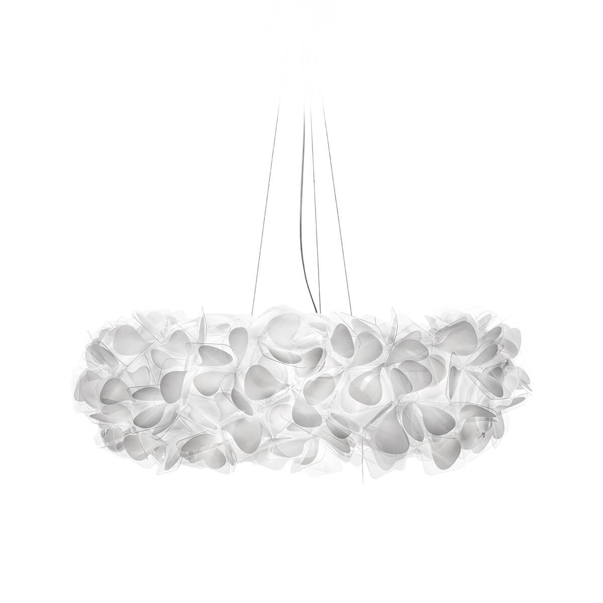 Slamp Clizia Mama non Mama Suspension Large weiß, Kabel: transparent
