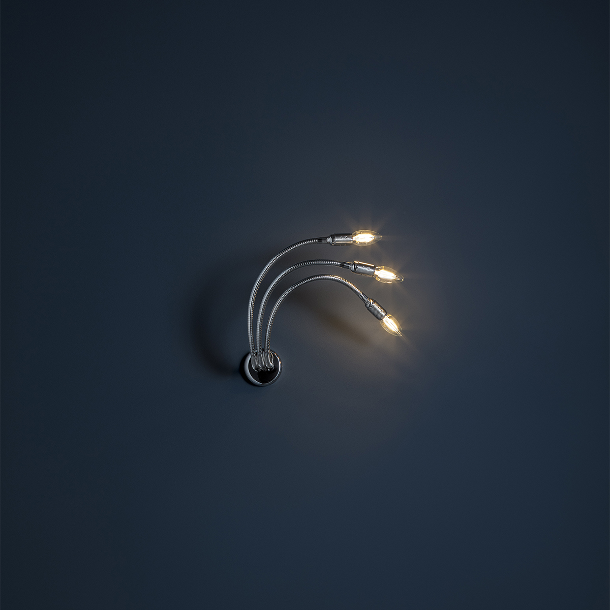 Catellani & Smith Turciù 3 / 2 Wandleuchte, 3-flg., Nickel