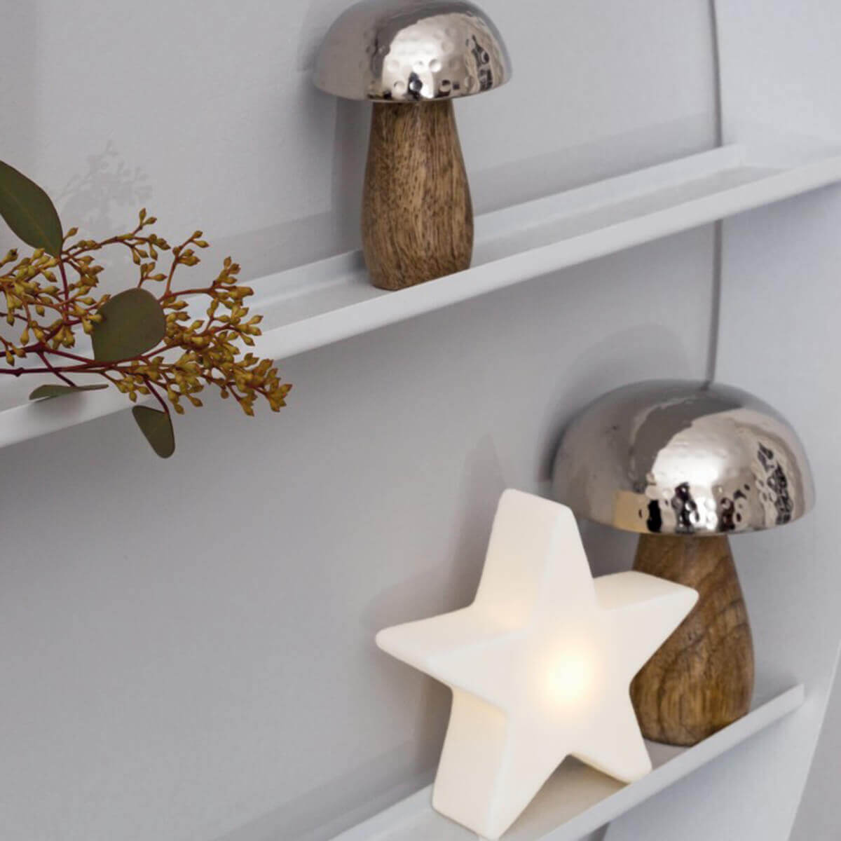 8 seasons design Shining Star Micro LED Akkuleuchte, weiß