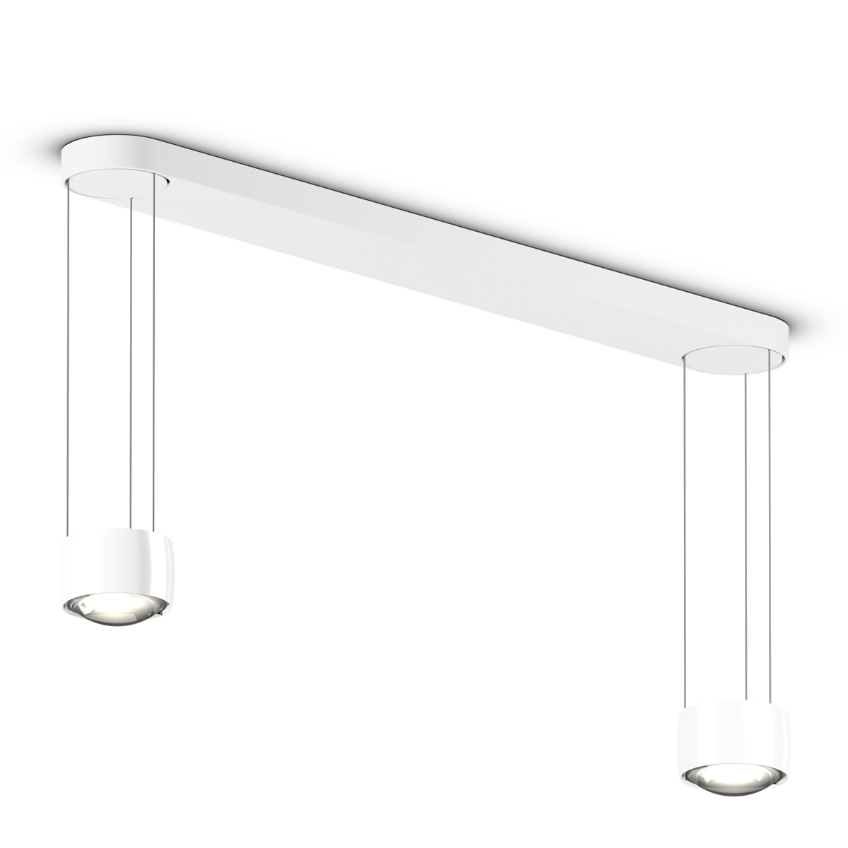 Occhio Sento E sospeso due up LED Pendelleuchte, 2700 K, variabel, weiß glänzend