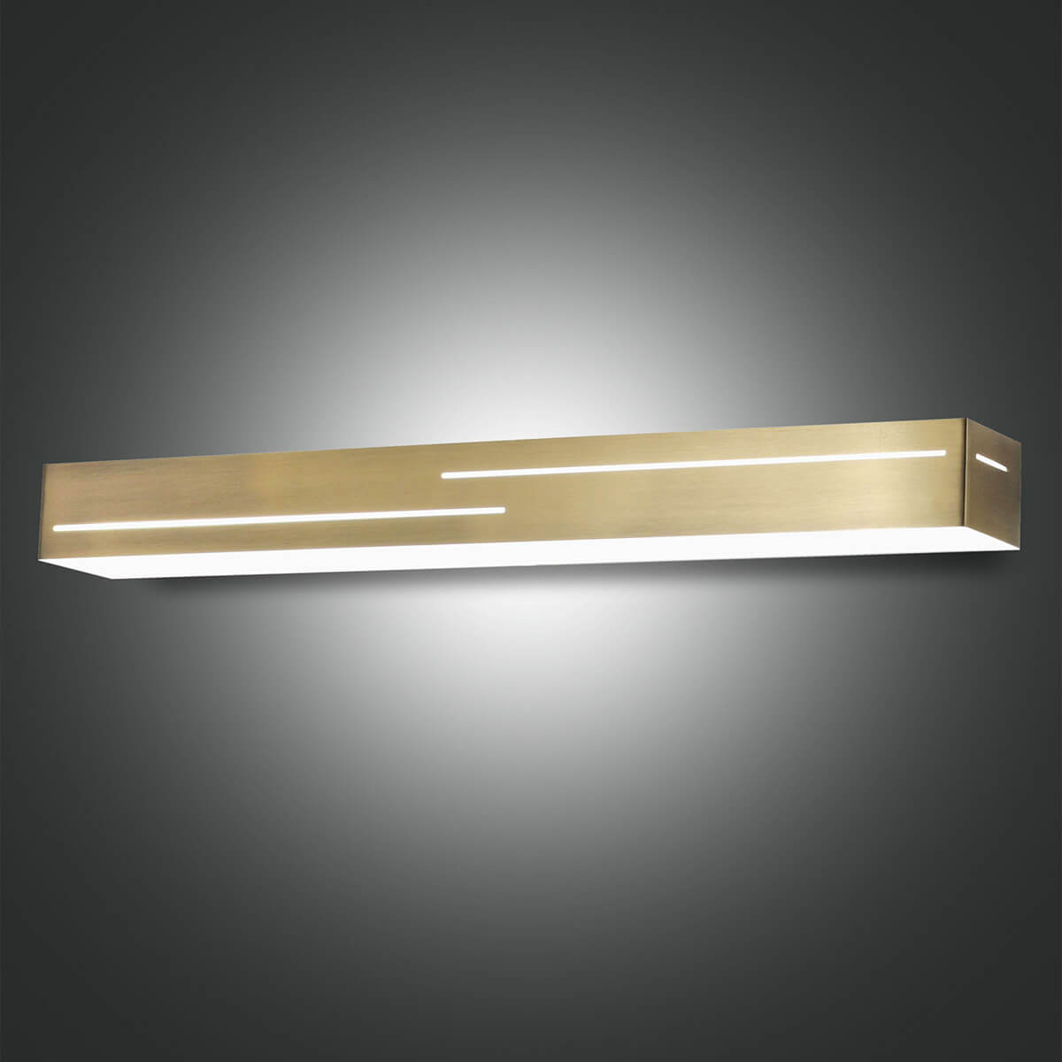 Fabas Luce Banny LED Wandleuchte Up & Down, Länge: 50,5 cm Messing satiniert