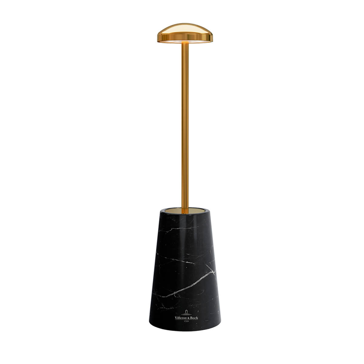 Villeroy & Boch Siena LED Akkuleuchte, Gold / Marmor schwarz