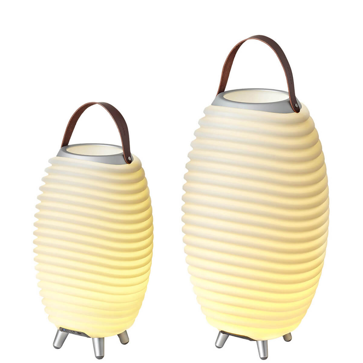 Kooduu 2er Set Synergy 2.0 LED Akkuleuchte, Bluetooth Lautsprecher & Weinkühler, small + medium