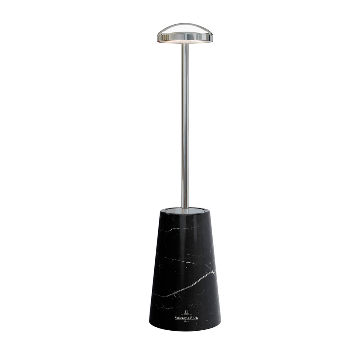 Villeroy & Boch Siena LED Akkuleuchte, Chrom / Marmor schwarz