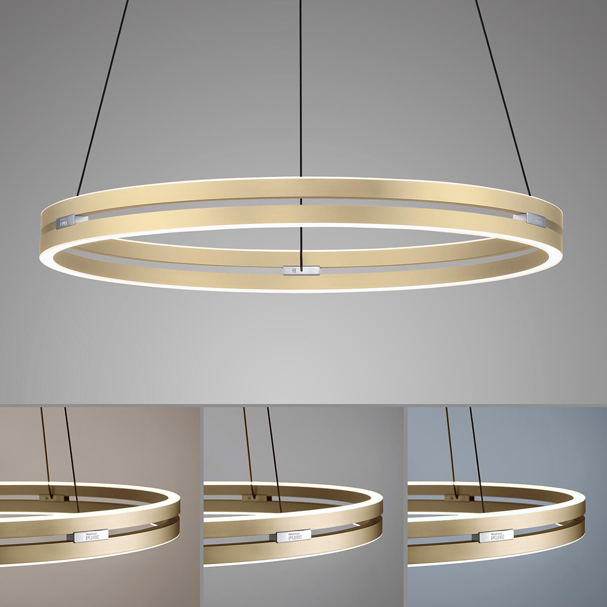PURE E-Loop LED Pendelleuchte mit e-LIFT und CCT