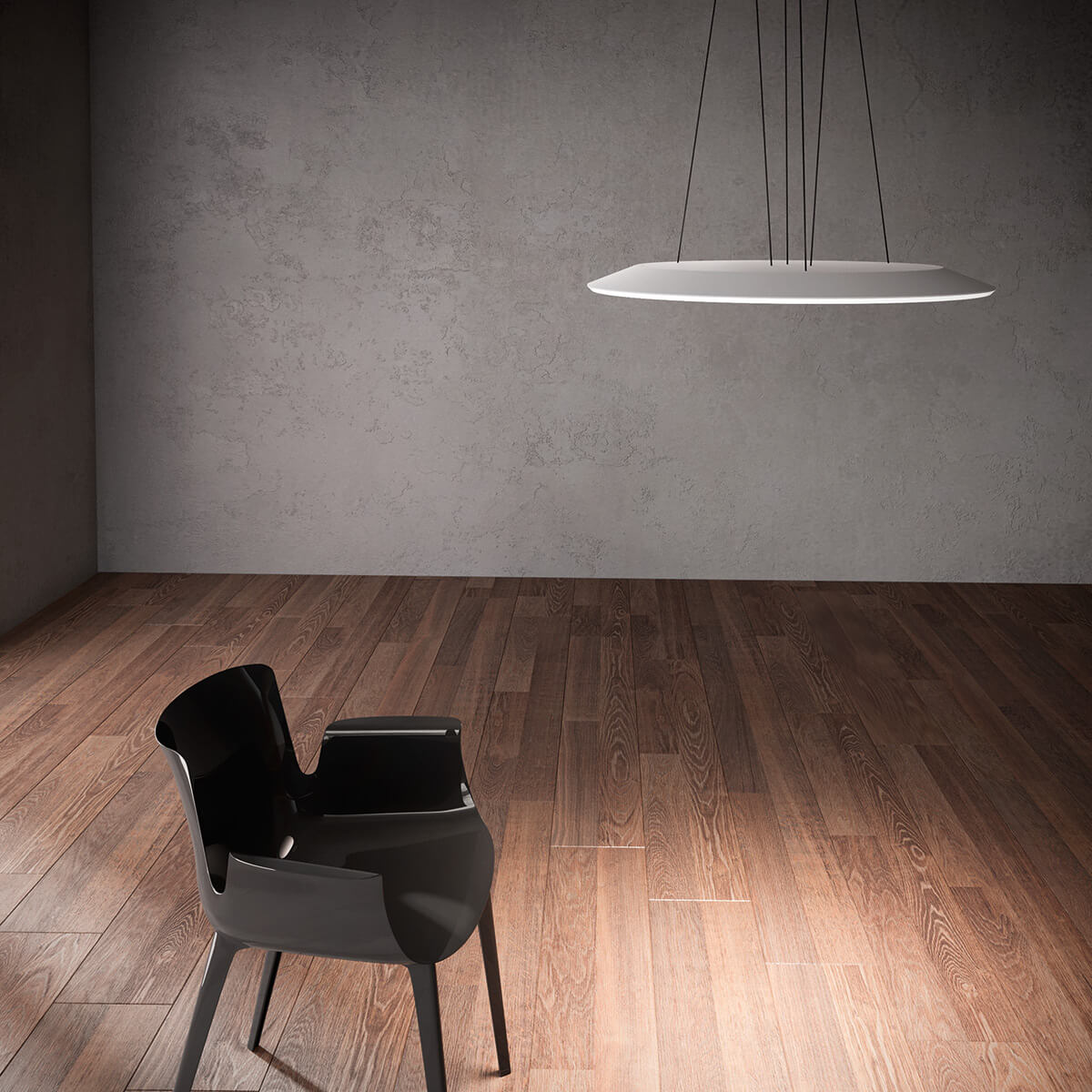 Icone Lady B LED Pendelleuchte, Ø: 80 cm, weiß
