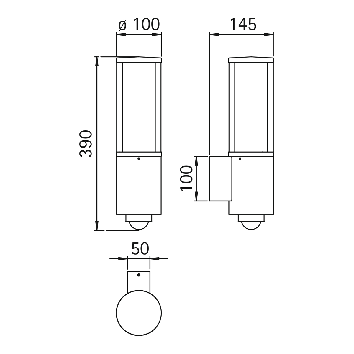 Albert Leuchten 0320 Außenwandleuchte mit Bewegungsmelder