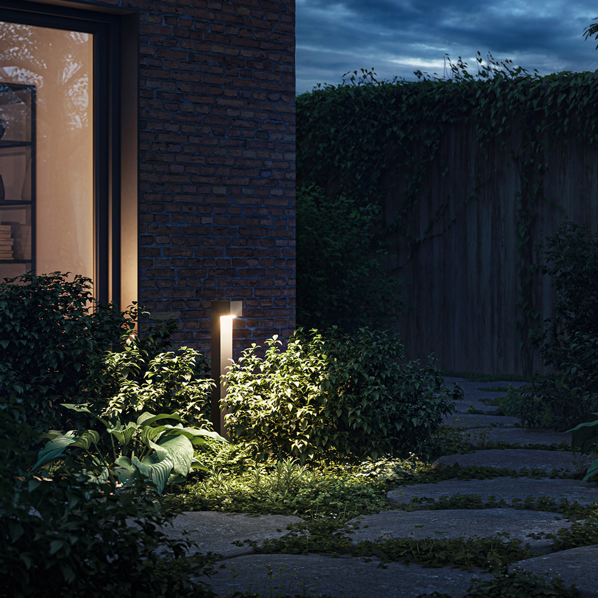 IP44.DE Como LED Pollerleuchte, cool brown (braun)