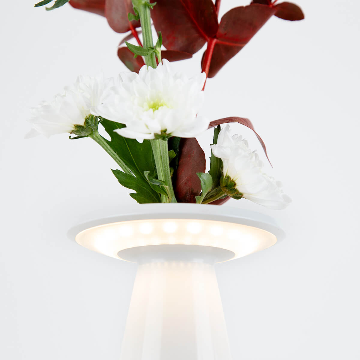 Sigor Nuflair LED Akkuleuchte & Vase, schneeweiß (©Leuchtenland.com)