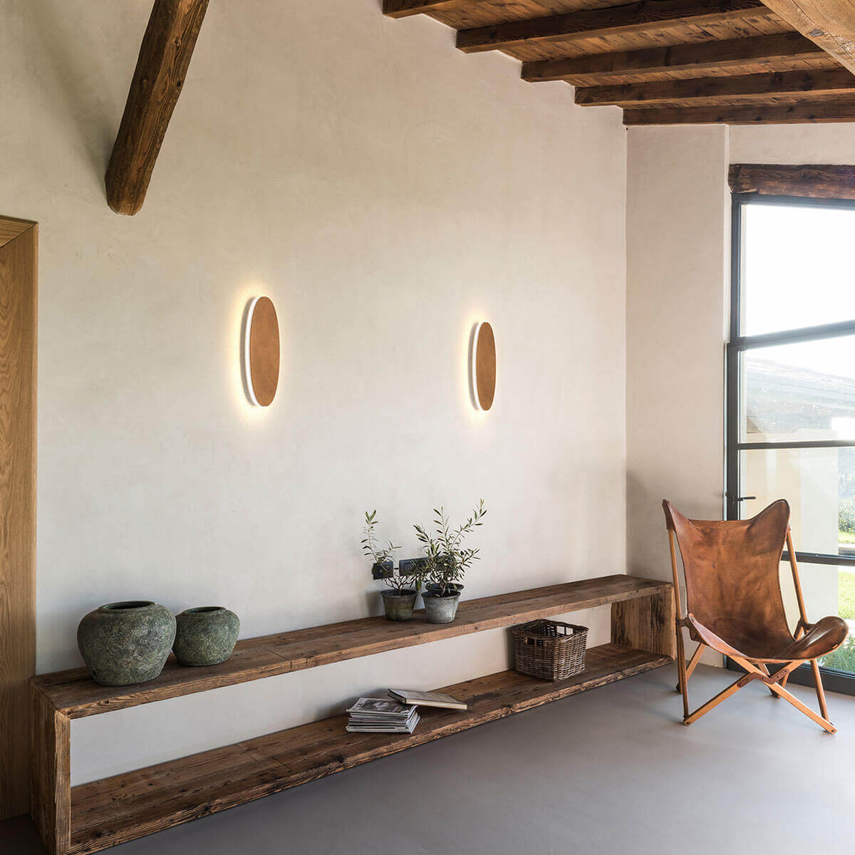 Rotaliana Totem & Tabù W1 LED Wandleuchte, Nußholz (auf Anfrage erhältlich)