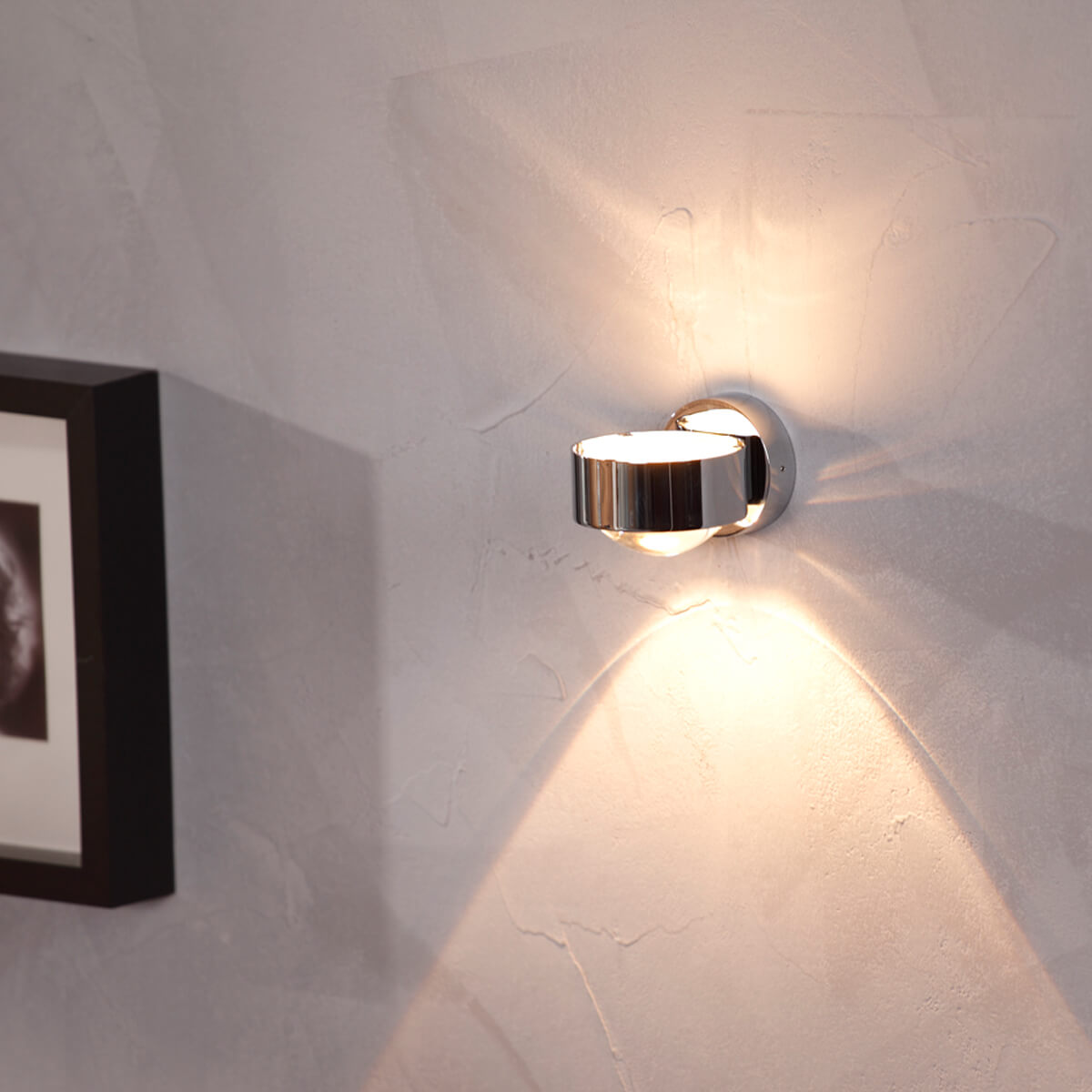125-top-light-puk-mini-wall-wandleuchte-2-0812-chrom-linse-glas-ambiente-2-1200x1200 Top Light Puk Mini Wall Wandleuchte, Chrom, mit Linse klar / Glas satiniert