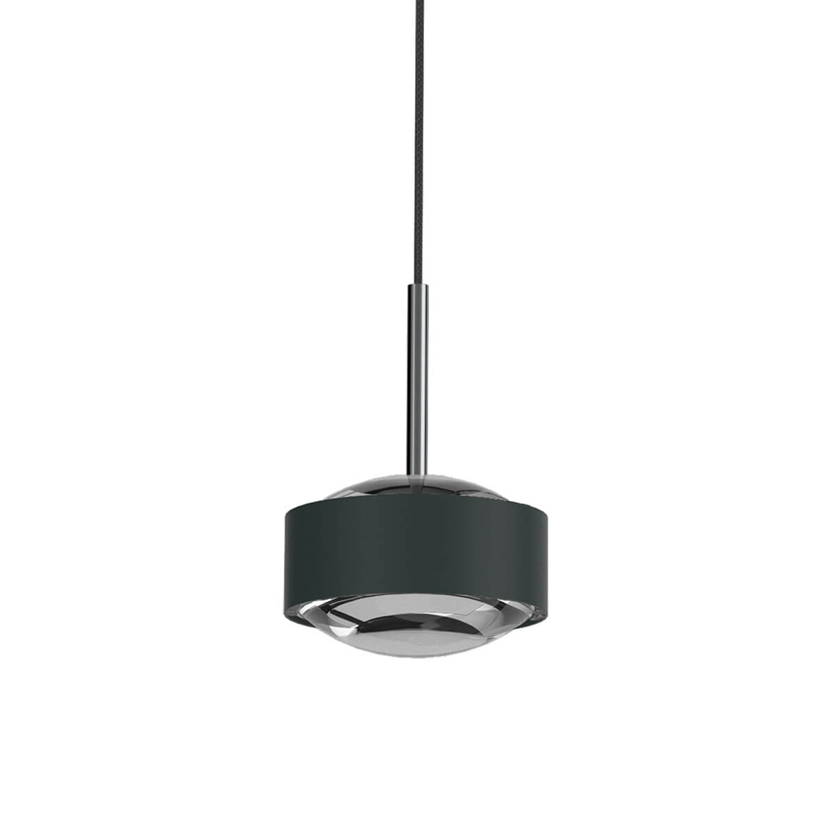 Top Light Puk Maxx Drop Solo LED Pendelleuchte, Gehäuse, anthrazit matt / Chrom, mit Linse klar (nicht inbegriffen)