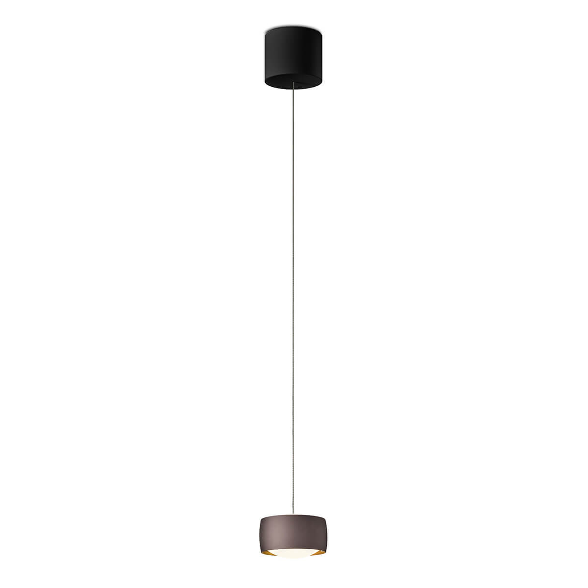 Oligo Grace LED Pendelleuchte, TW, unsichtbare Höhenverstellung, Brazilian brown, Baldachin: schwarz