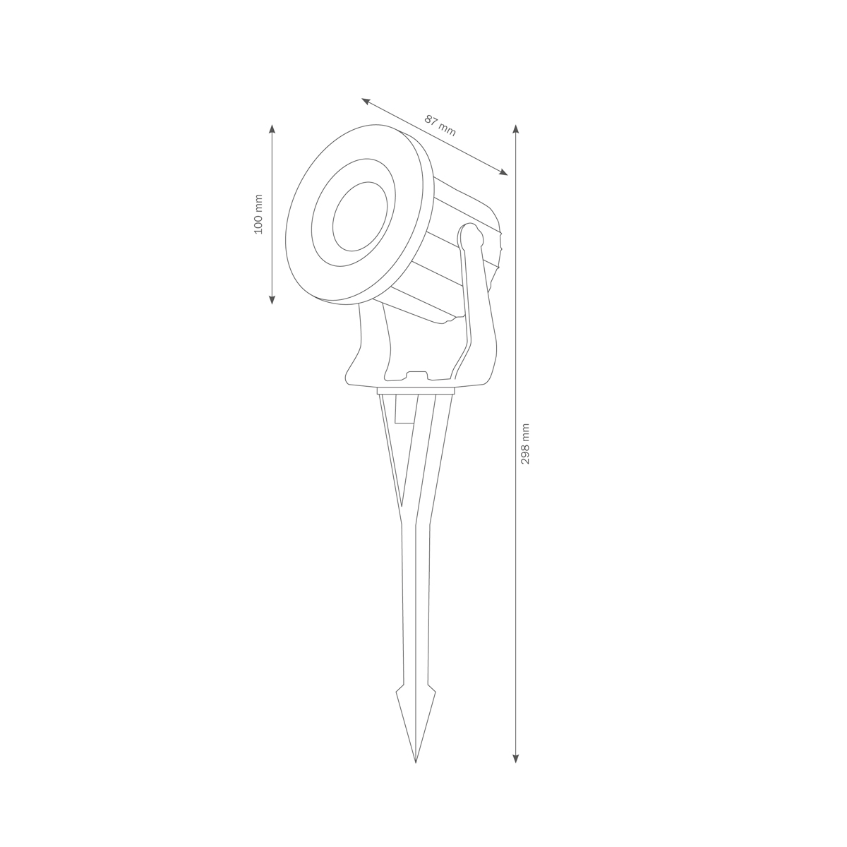 LCD Außenleuchten 5016 LED Spießstrahler