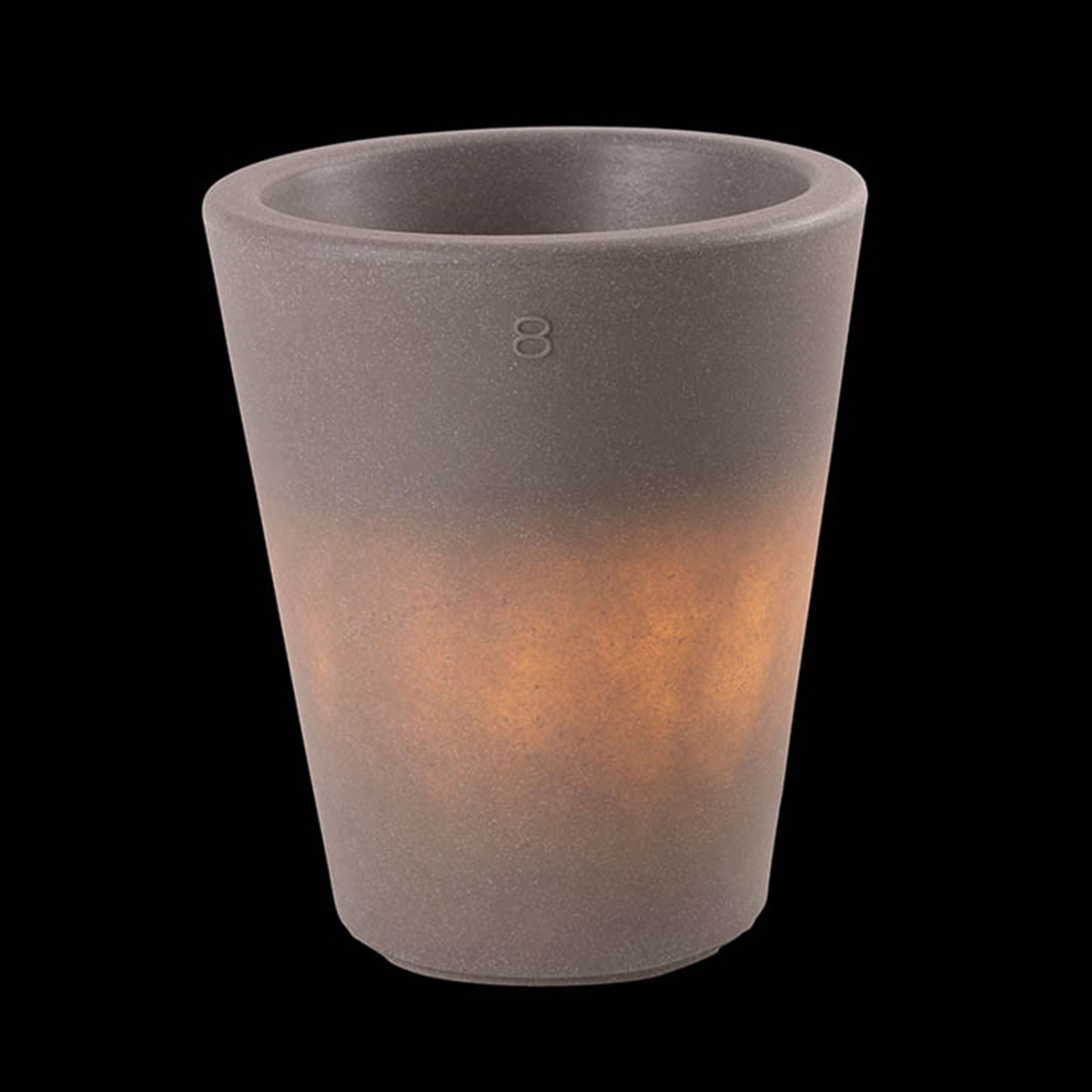 8 seasons design Shining Classic Pot S Pflanztopf / Dekoleuchte, taupe