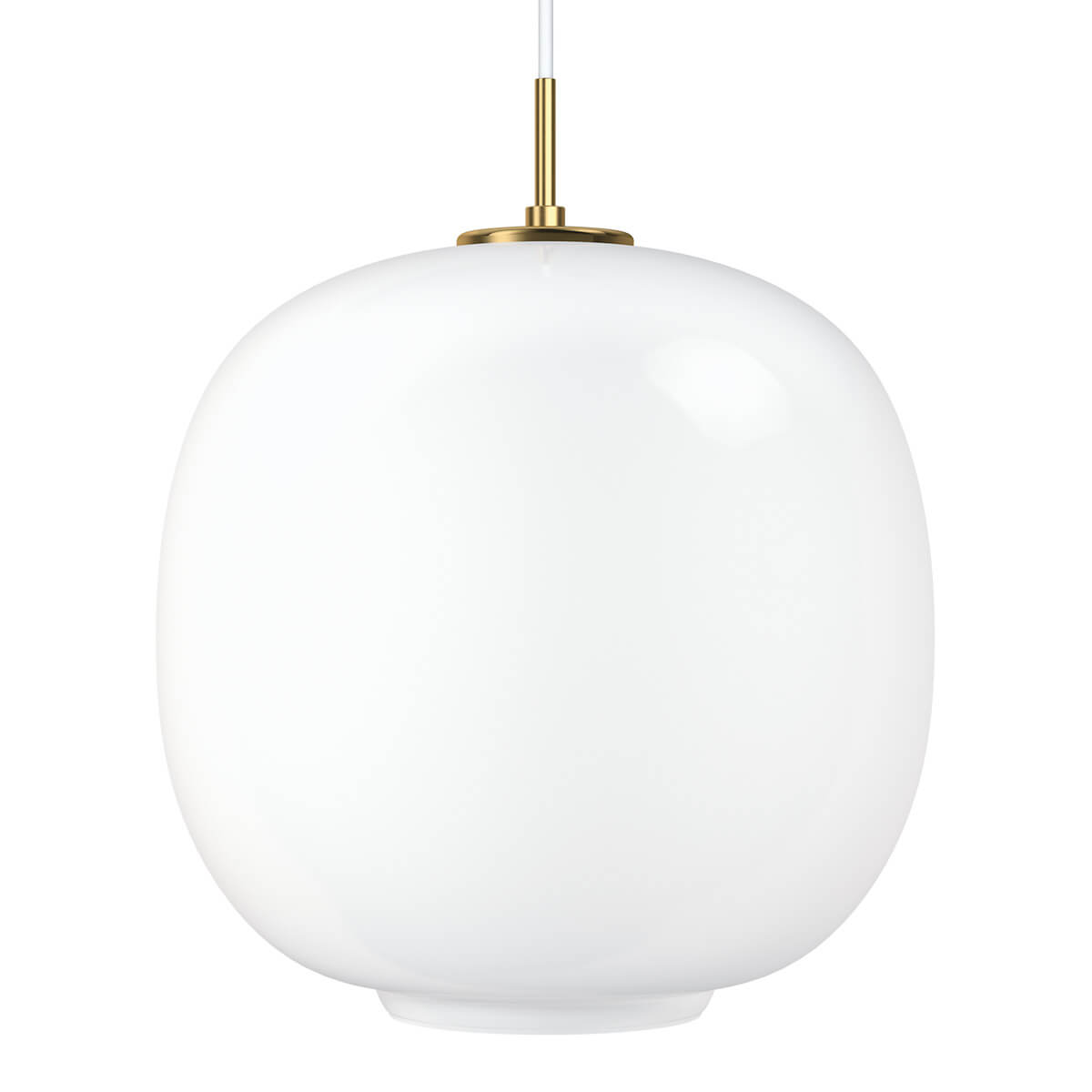 Louis Poulsen VL 45 Radiohus Pendelleuchte, Ø: 37 cm, Opalglas weiß VL 45 Radiohus Pendelleuchte, Ø: 37 cm