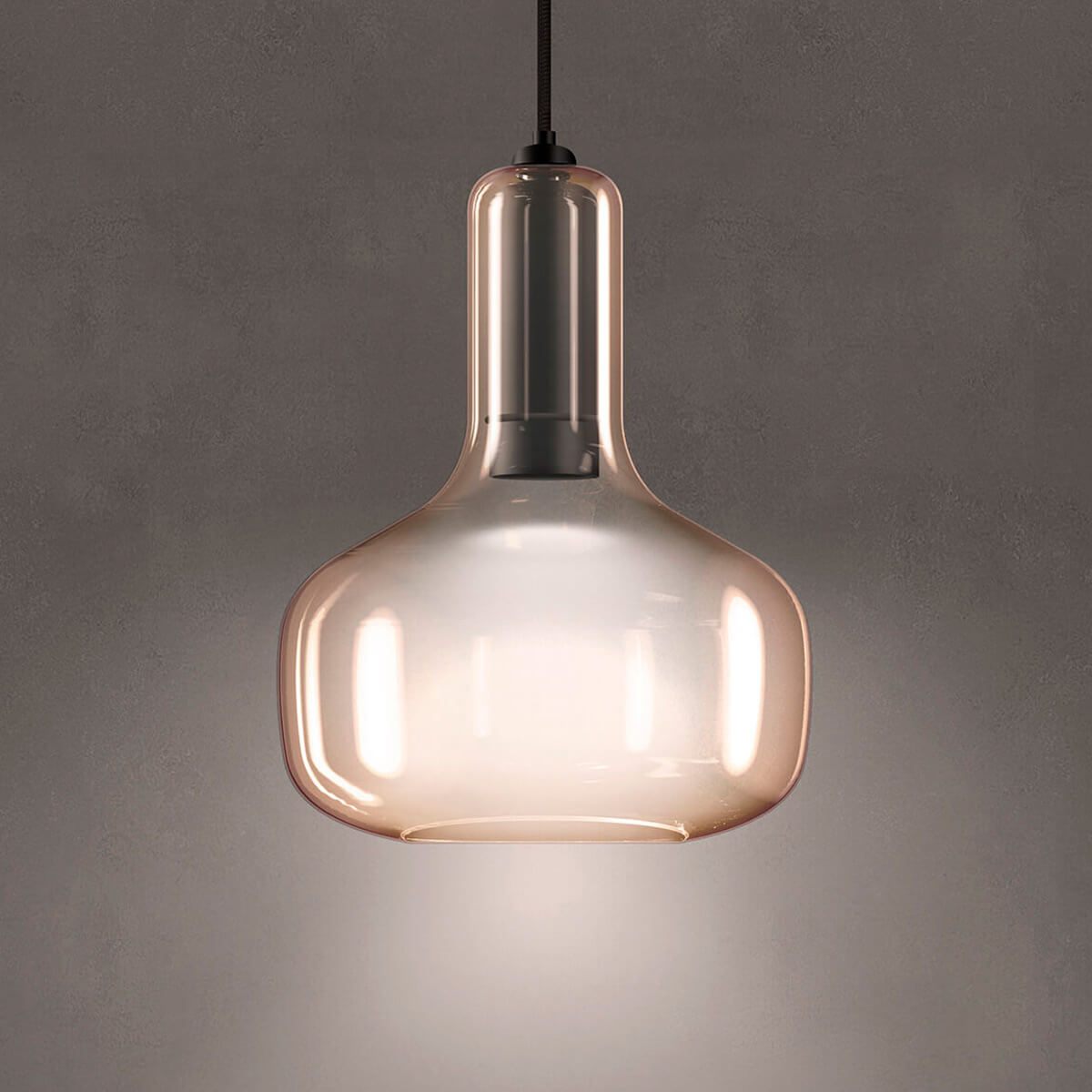 Bruck Booh Pendelleuchte, Ø: 25,6 cm, Glas amber (bernstein)