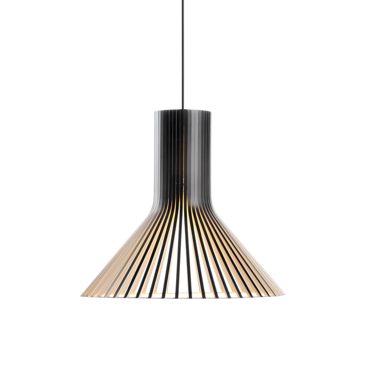 Secto Design Puncto 4203 Pendelleuchte, schwarz laminiert, Kabel: schwarz