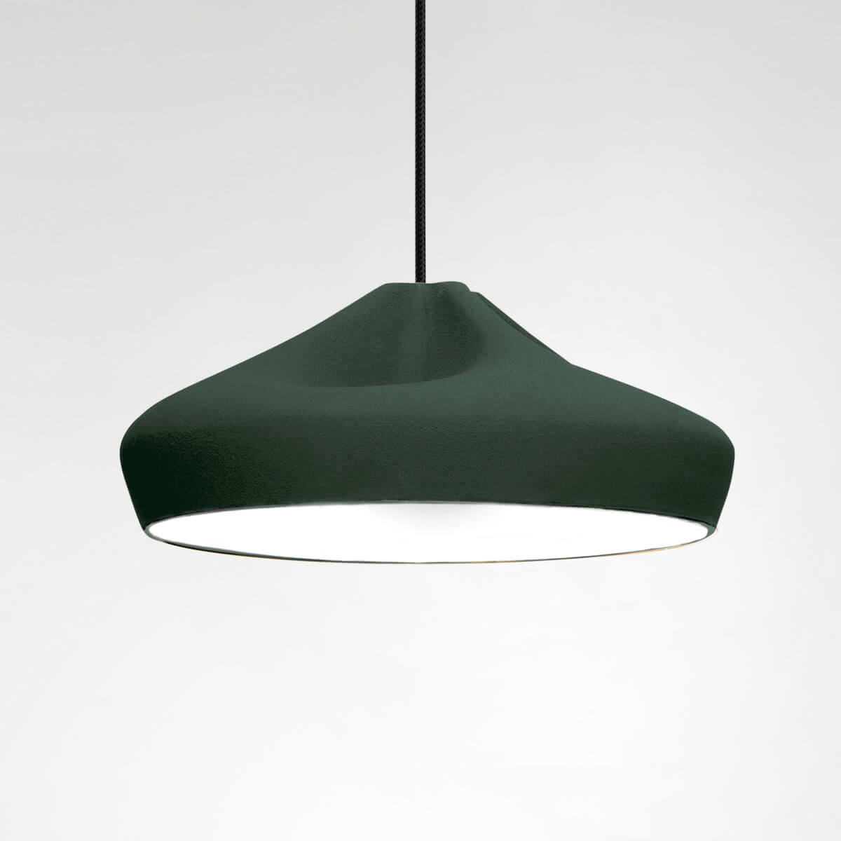 Marset Pleat Box 36 LED Pendelleuchte, dunkelgrün / weiß