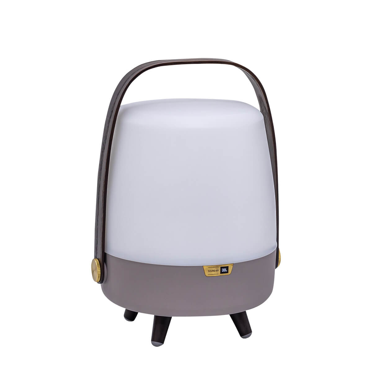 Kooduu Lite-up Play Mini 2.0 Sound by JBL LED Akkuleuchte & Bluetooth Lautsprecher, Earth (braun) (ausgeschaltet)