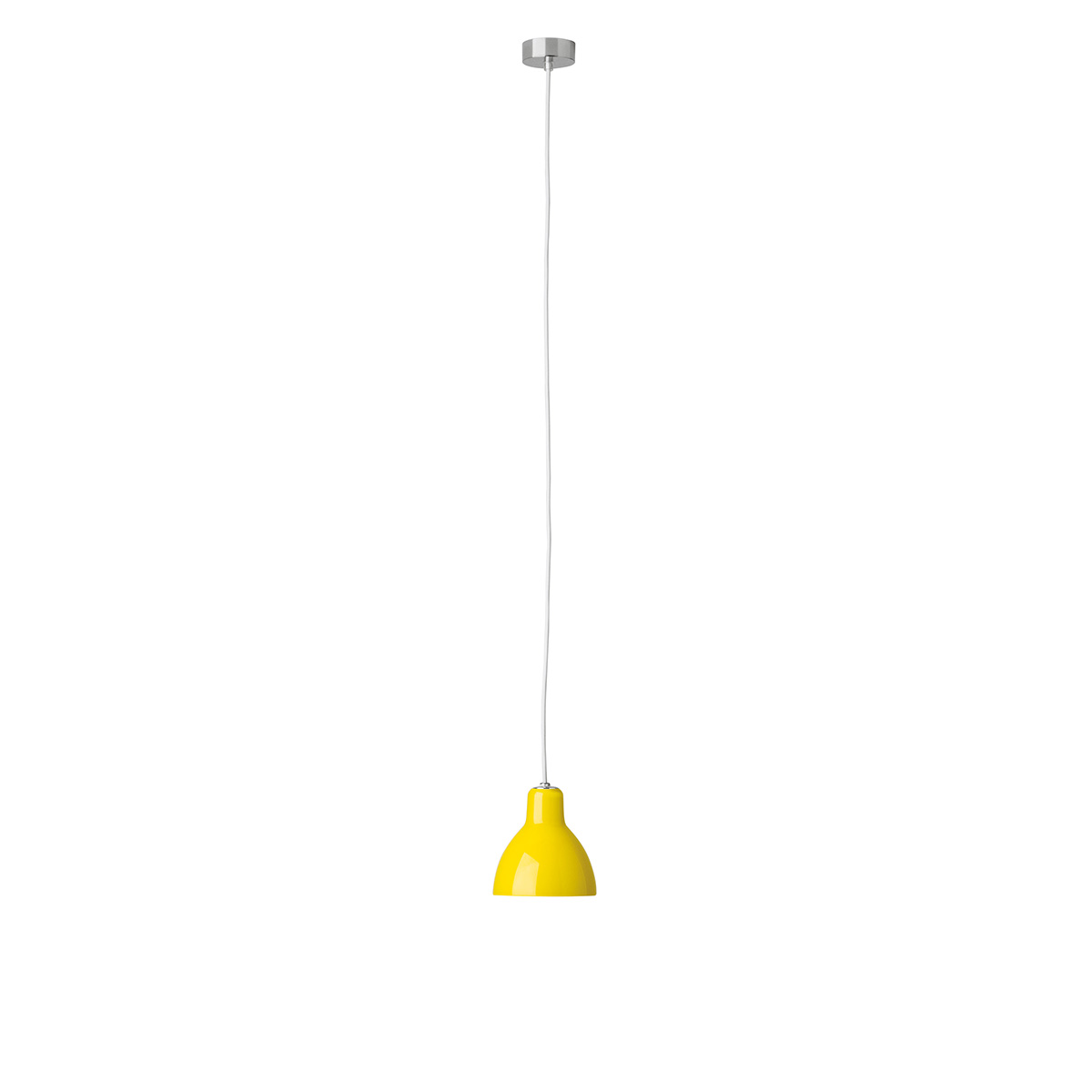 Rotaliana Luxy H5 Pendelleuchte, Kabel: weiß, Schirm: gelb glänzend