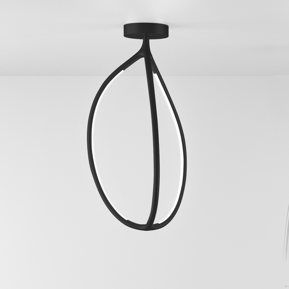 Artemide Arrival LED Soffitto, App-kompatibel, Höhe: 70,2 cm, schwarz matt