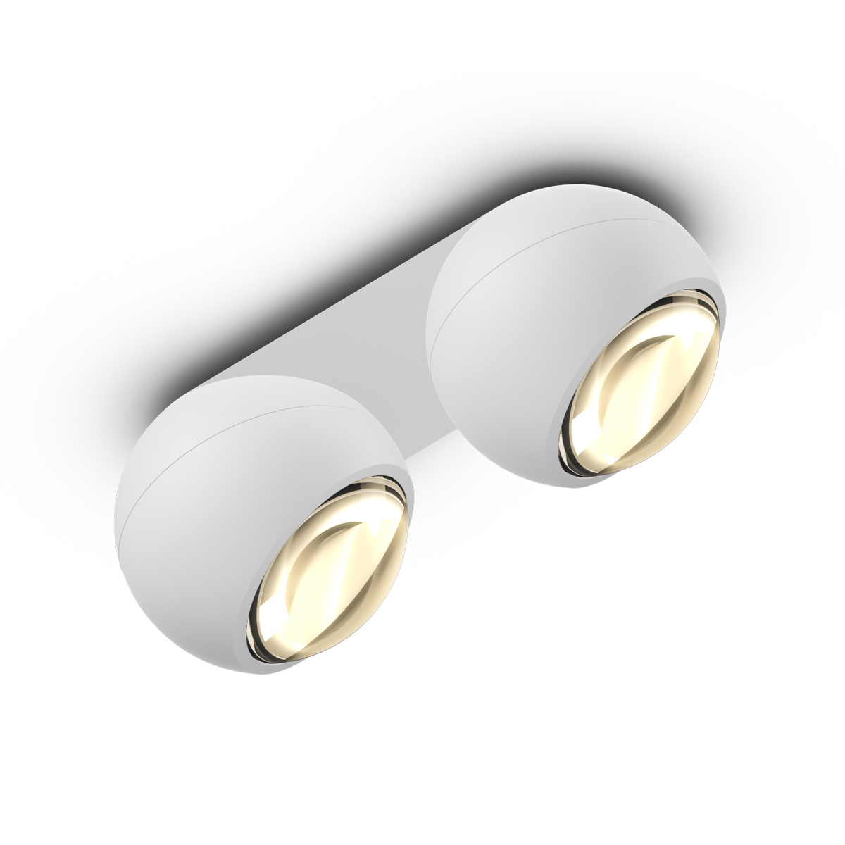 Occhio io giro doppio Volt C LED Deckenstrahler, 2700 K, weiß matt