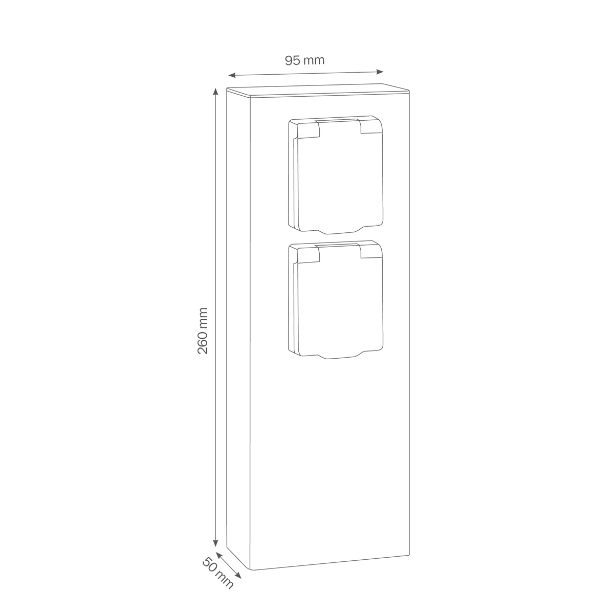 LCD Außenleuchten 018 Steckdosensäule