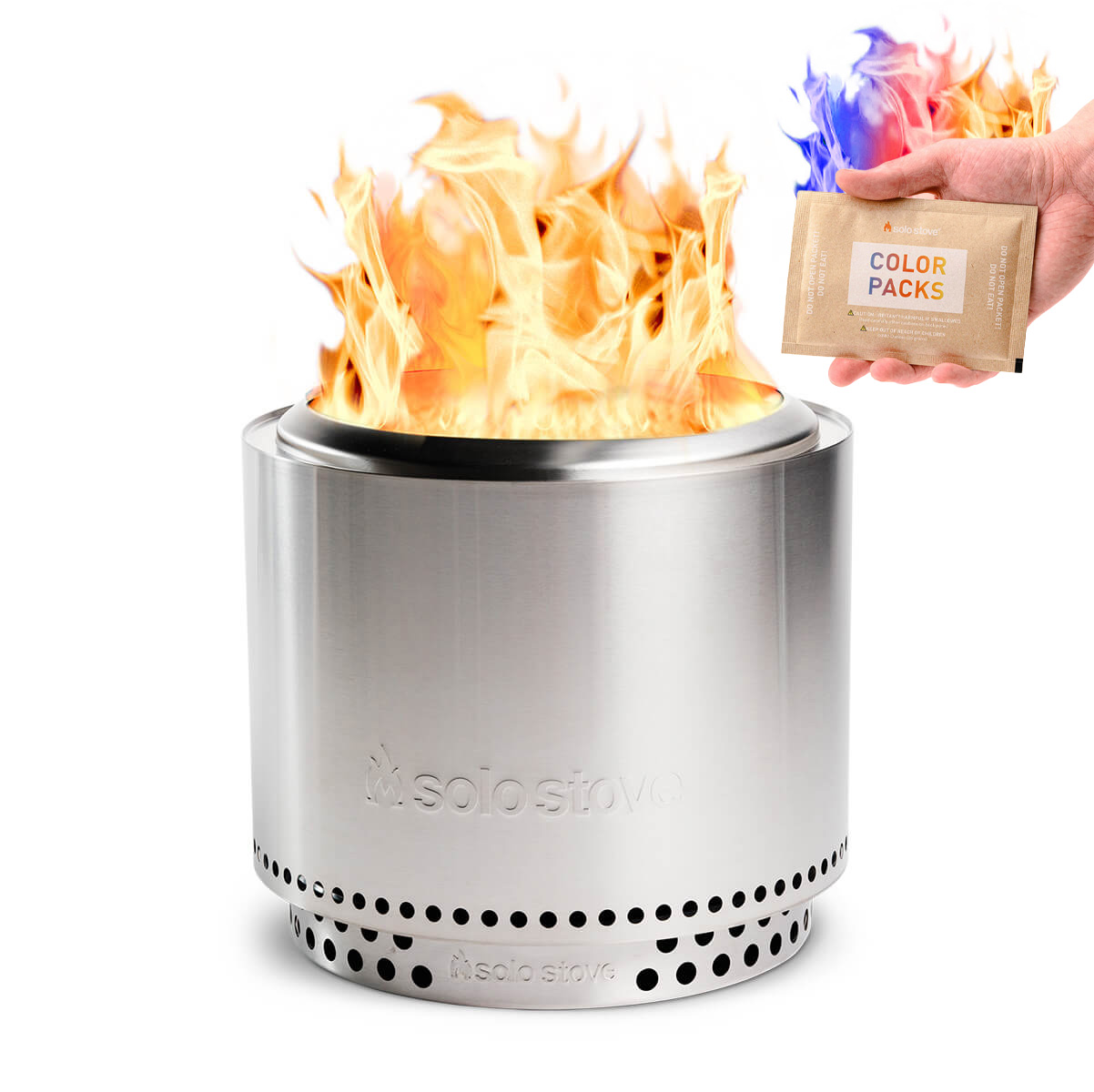 Bonfire 19.5'' Feuerschale mit Standfuß, für 4-6 Personen, inkl. Gratis Color Pack