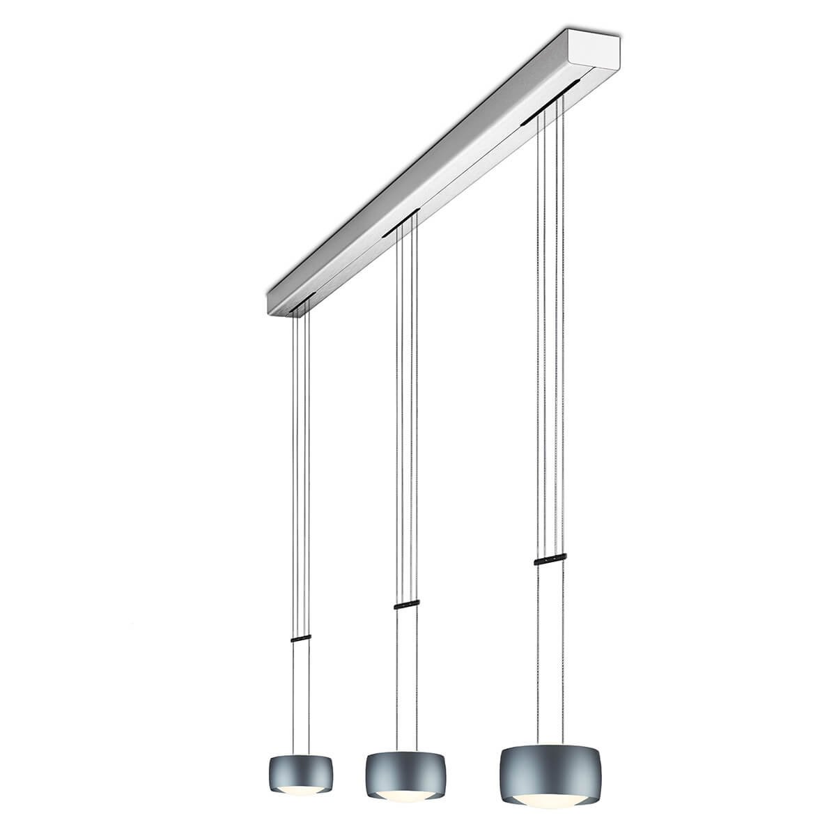 Oligo Grace LED Pendelleuchte, 3-flg., Tunable White, Basalt