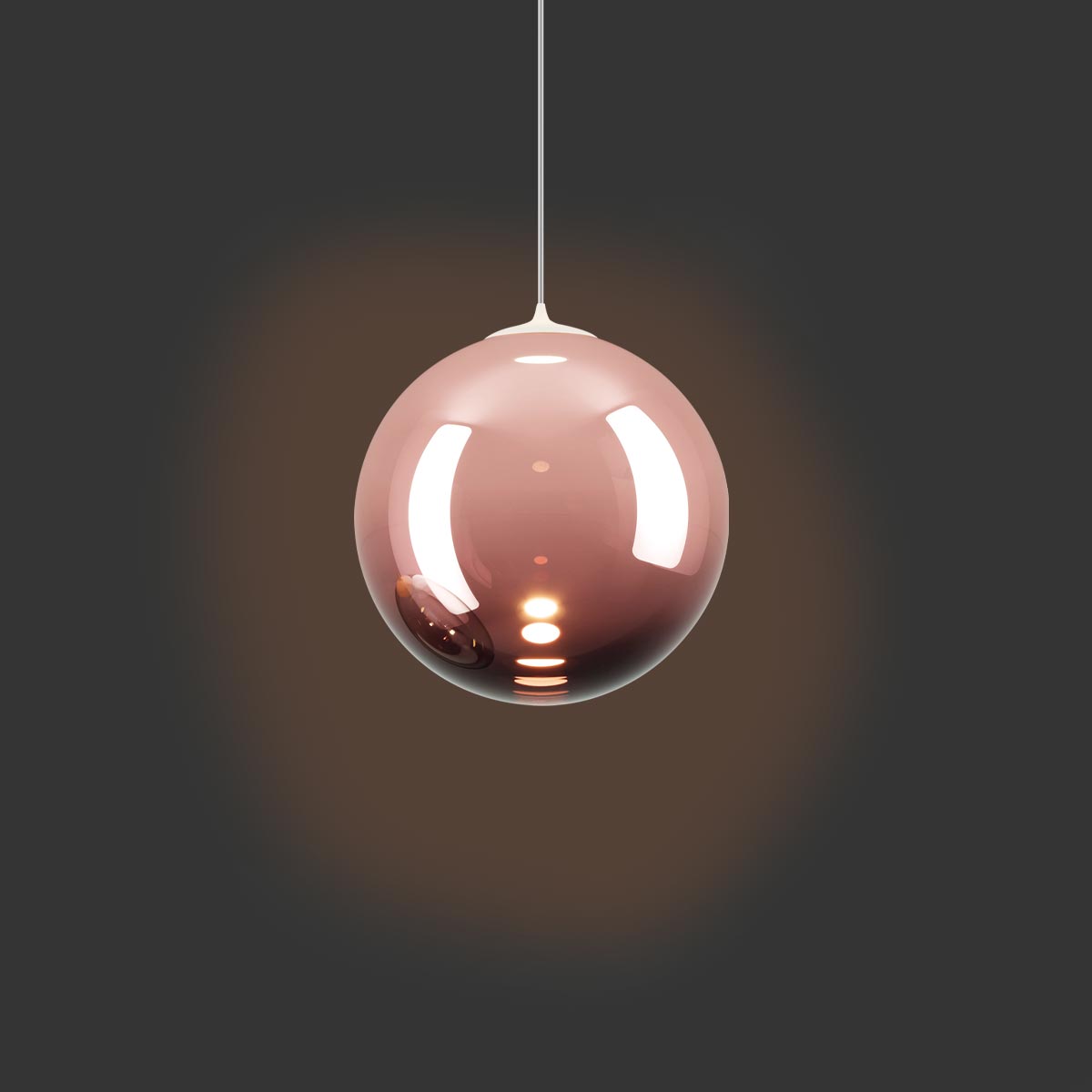 Lodes Random Solo 14 LED Pendelleuchte, Roségold