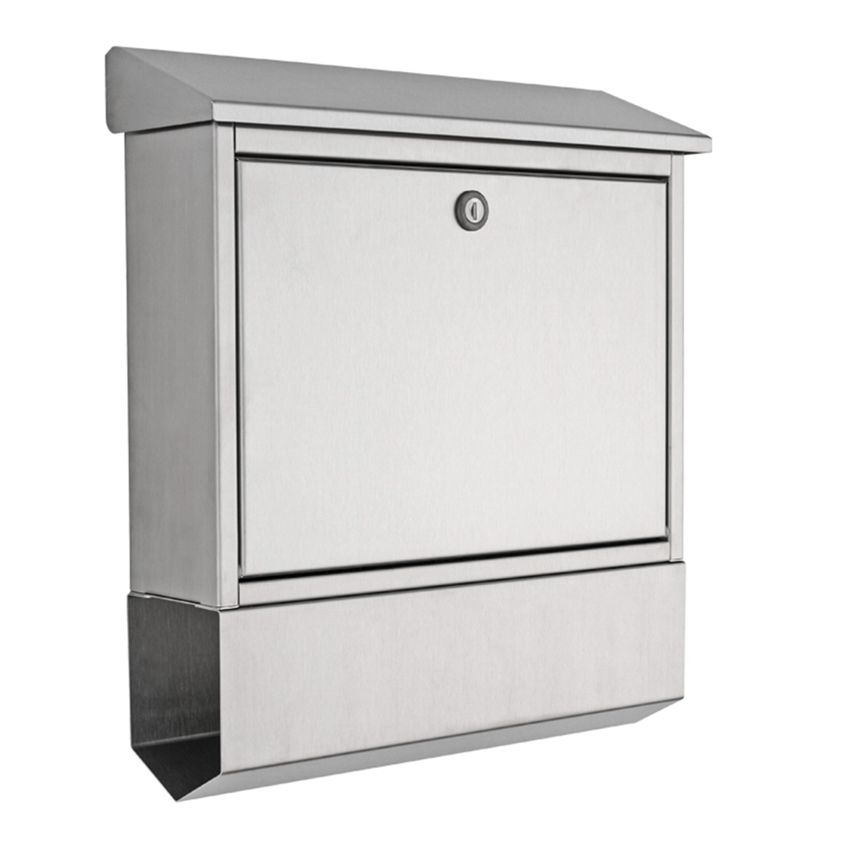 Heibi 43817 Briefkasten mit Zeitungsfach, Edelstahl