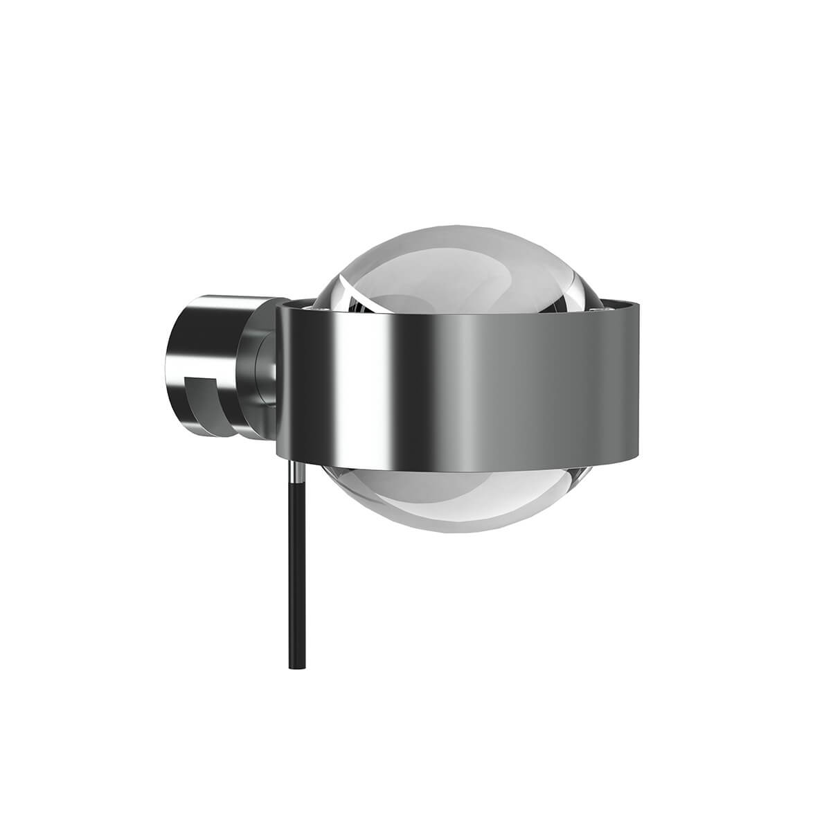 Top Light Puk Mini Fix + Klemmleuchte, Chrom matt, mit Linse klar / Linse klar (nicht inbegriffen)