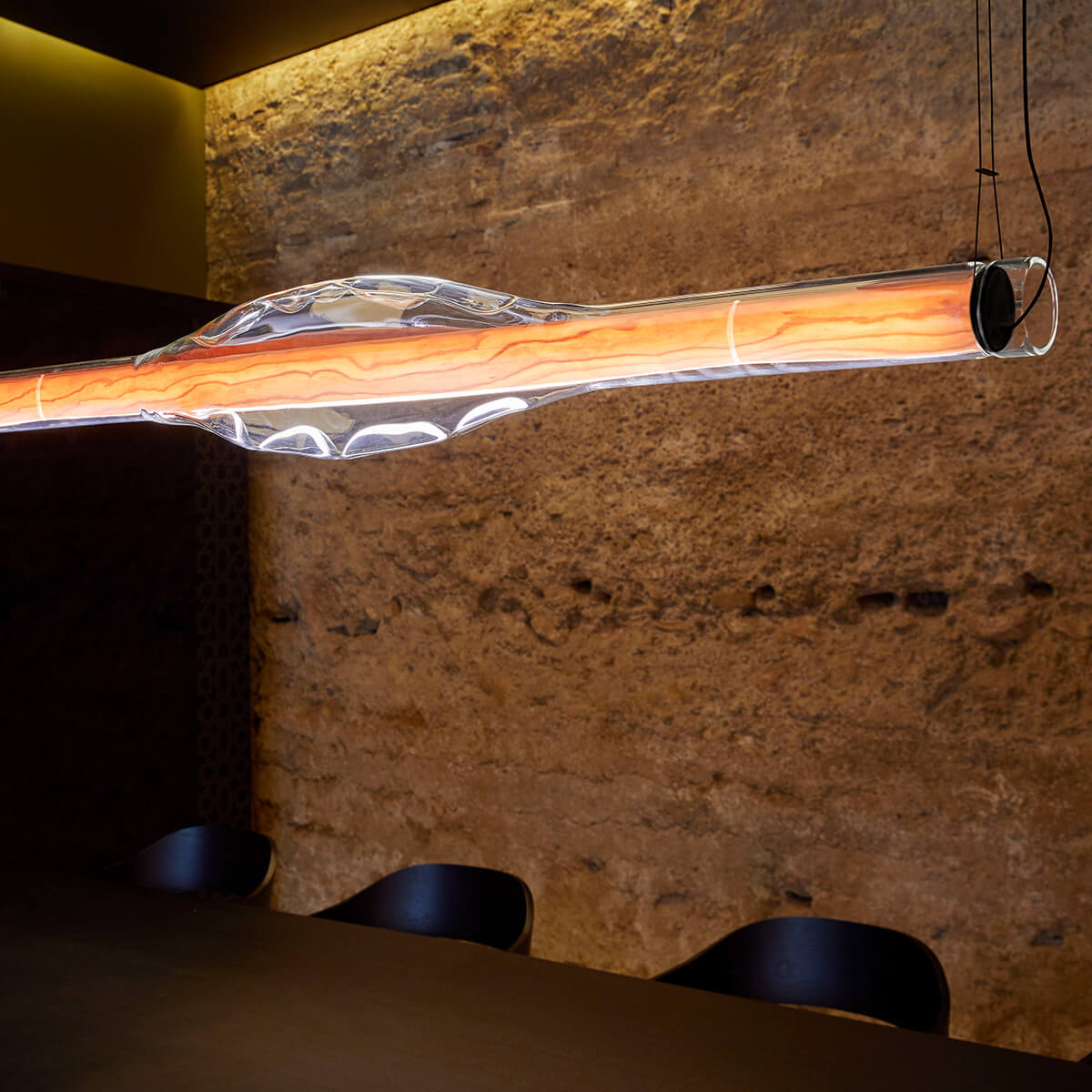 LZF Lamps Dune Horizontal LED Pendelleuchte, Kirsche