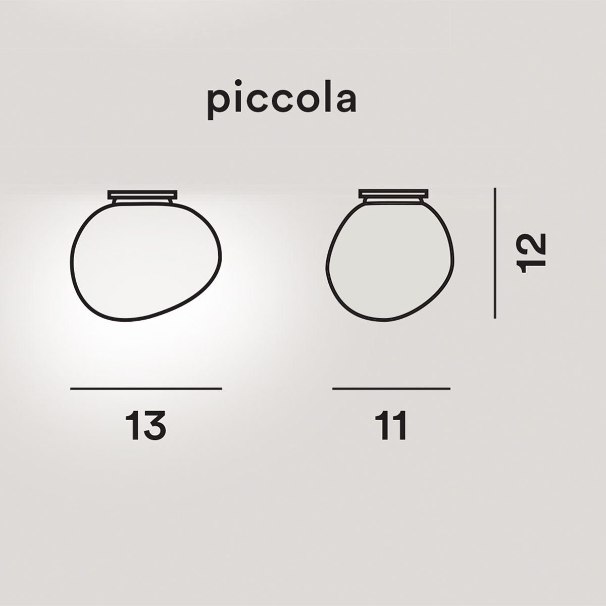 Foscarini Gregg Piccola Parete / Soffitto, Maßzeichnung