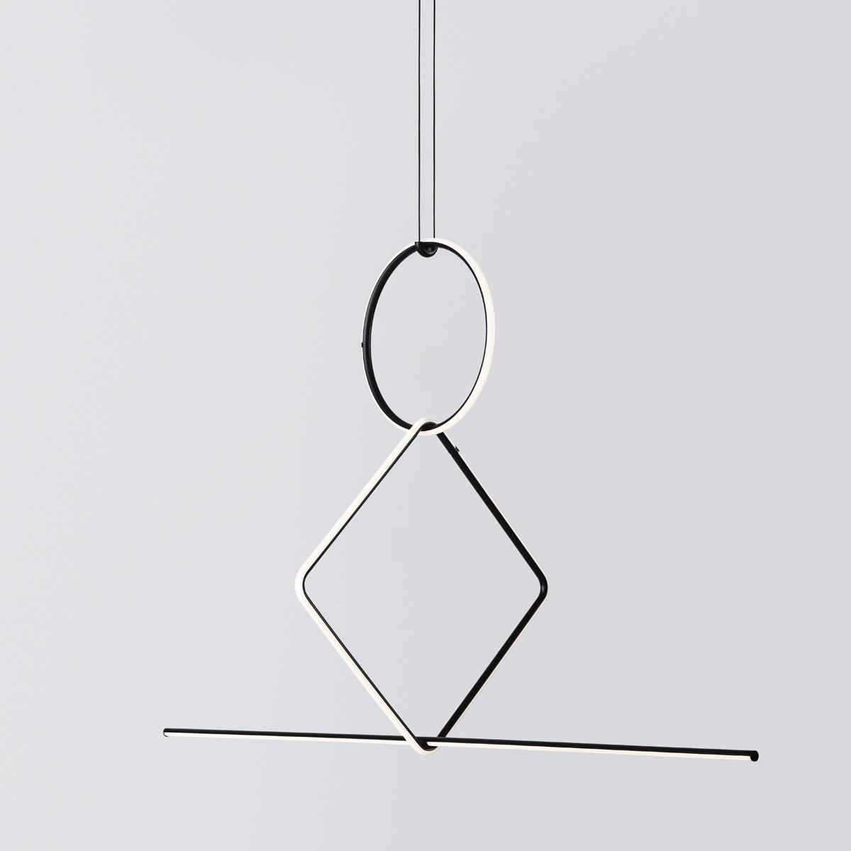 Flos Arrangements Pendelleuchte, Round S + Square L + Line