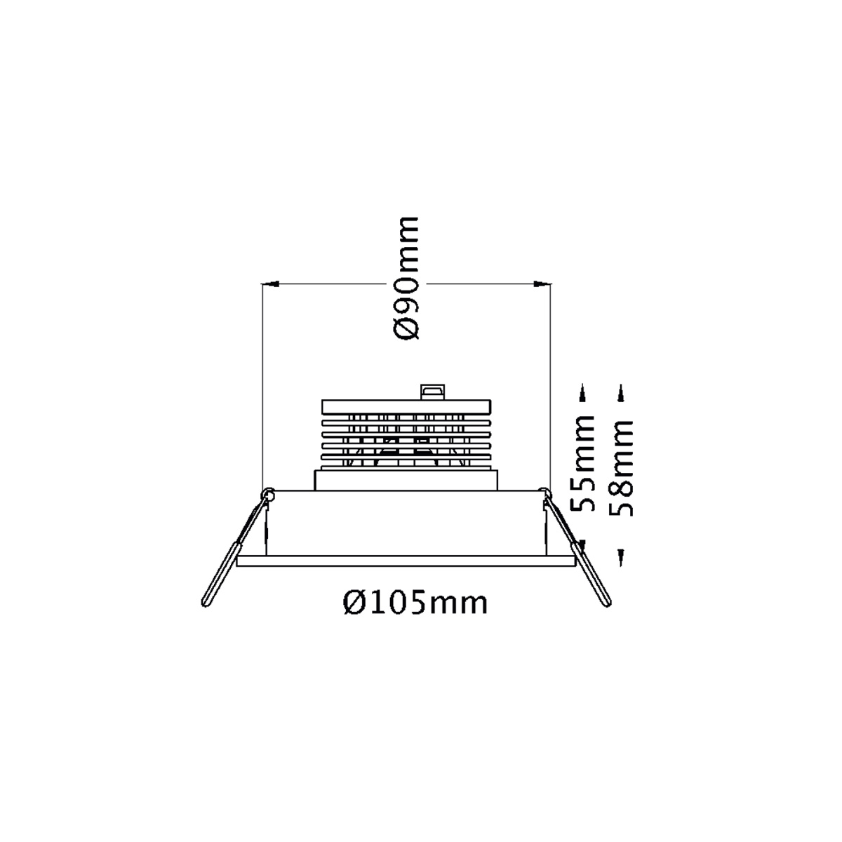 MOBiDIM COB Style R LED Einbaustrahler, Dim-to-Warm