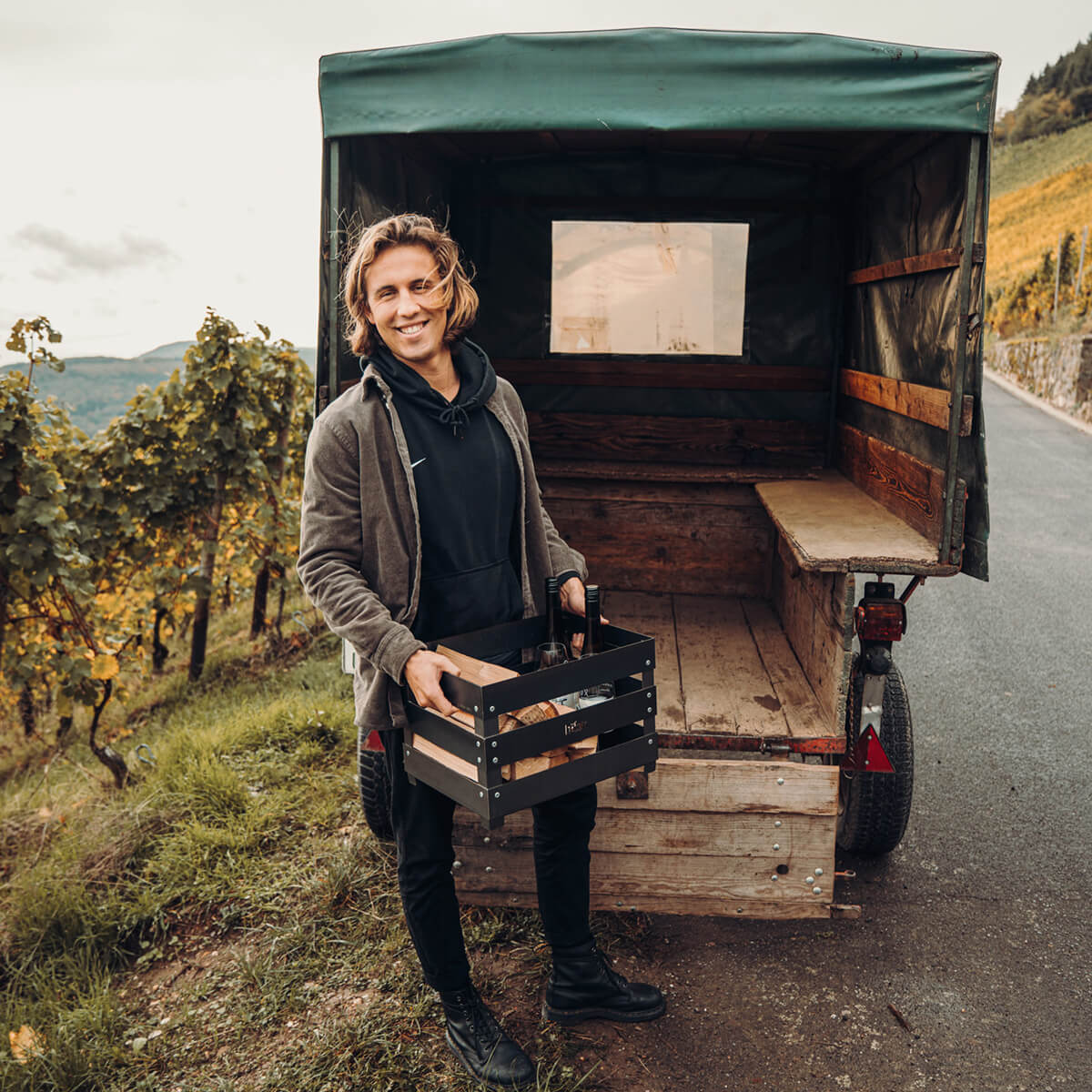 Höfats Crate Feuerkorb, Grill & Hocker, Corten-Stahl