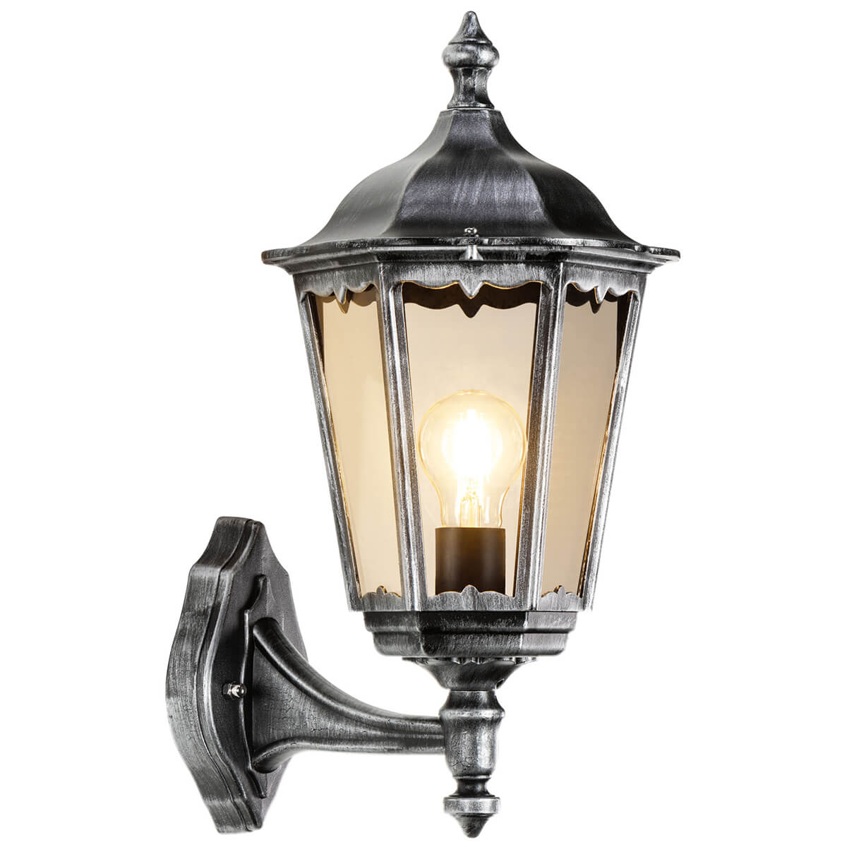LCD Außenleuchten 1110 Wandleuchte schwarz / Silber