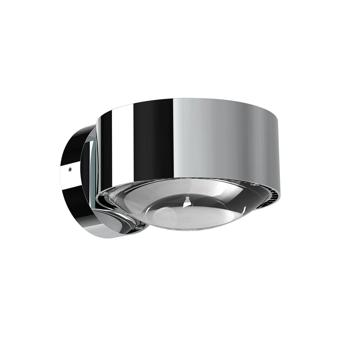 Top Light Puk Maxx Wall LED Wandleuchte, Gehäuse, Chrom, mit Linse klar / Glas satiniert (nicht inbegriffen)