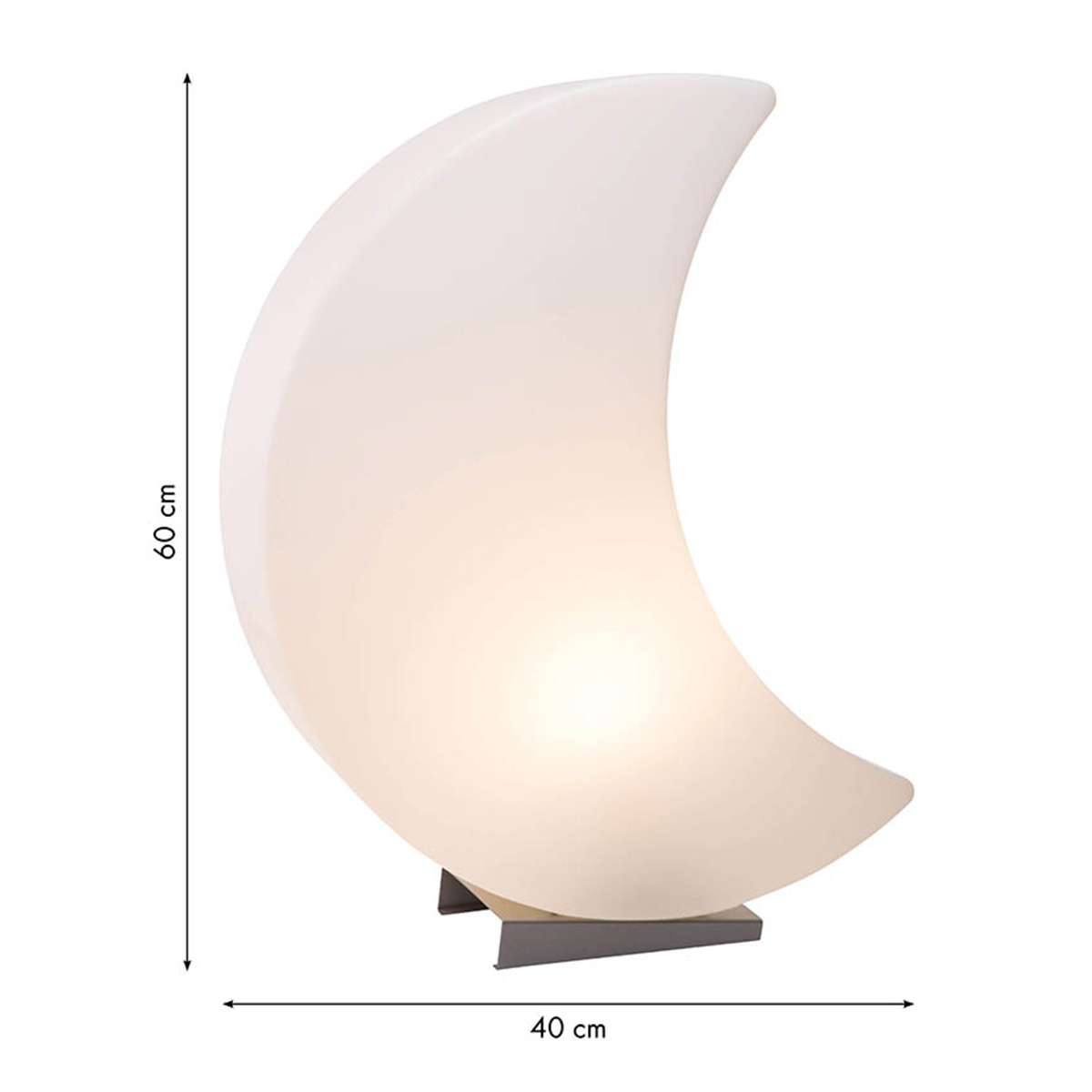 8 seasons design Shining Moon Dekoleuchte, 60 cm, Maßzeichnung