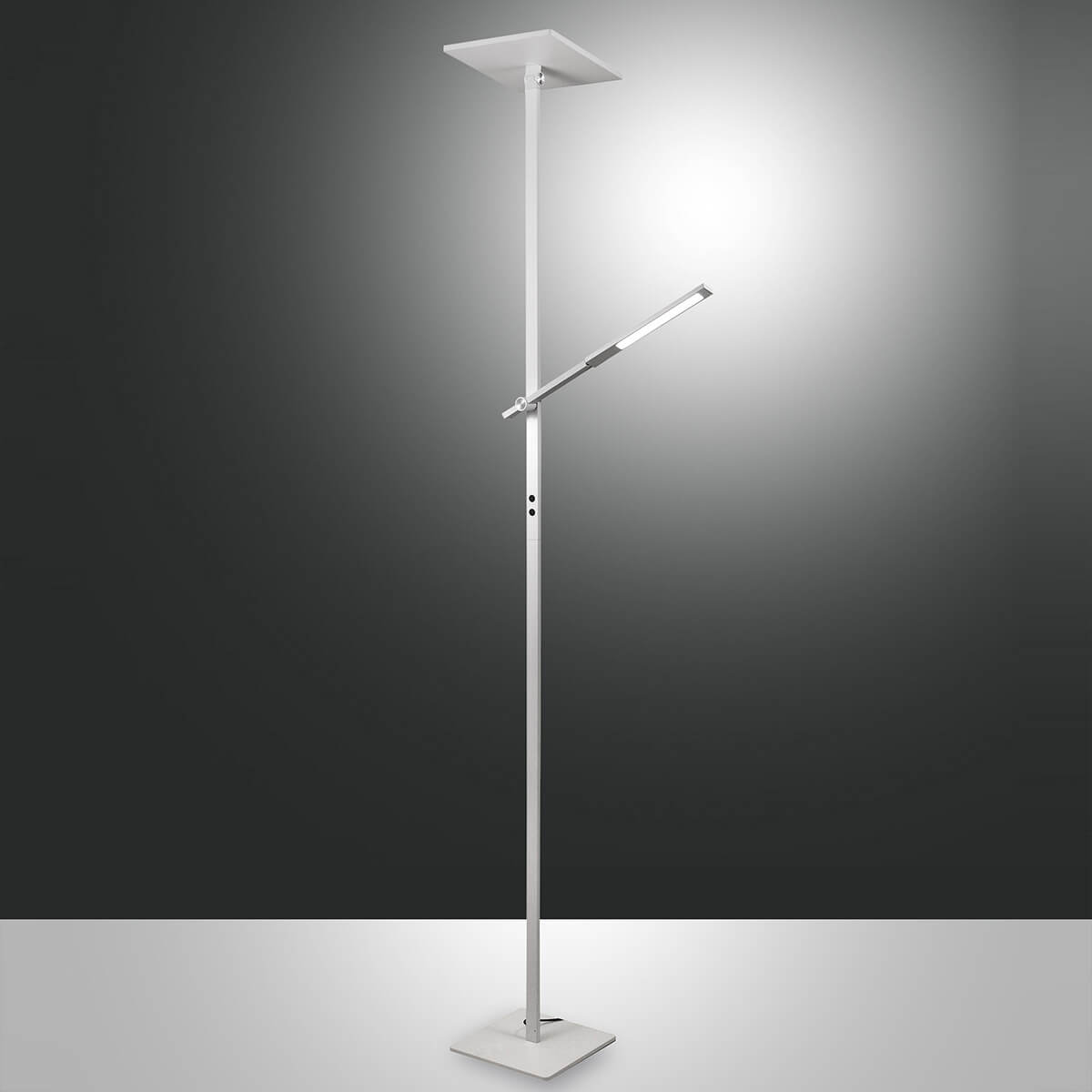 Fabas Luce Ideal LED Stehleuchte mit Lesearm, weiß