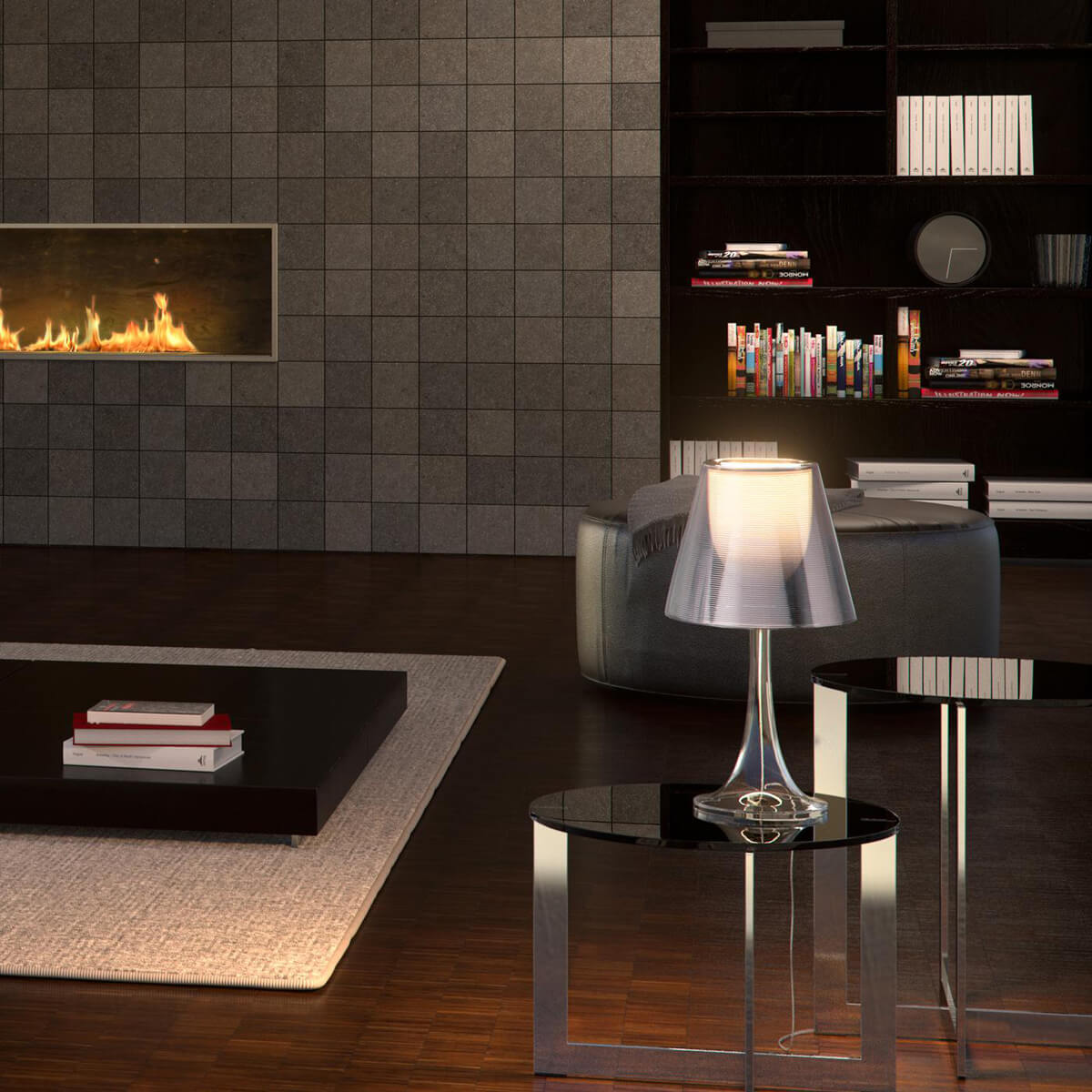 Flos Miss K Tischleuchte, Alu-beschichtet Silber