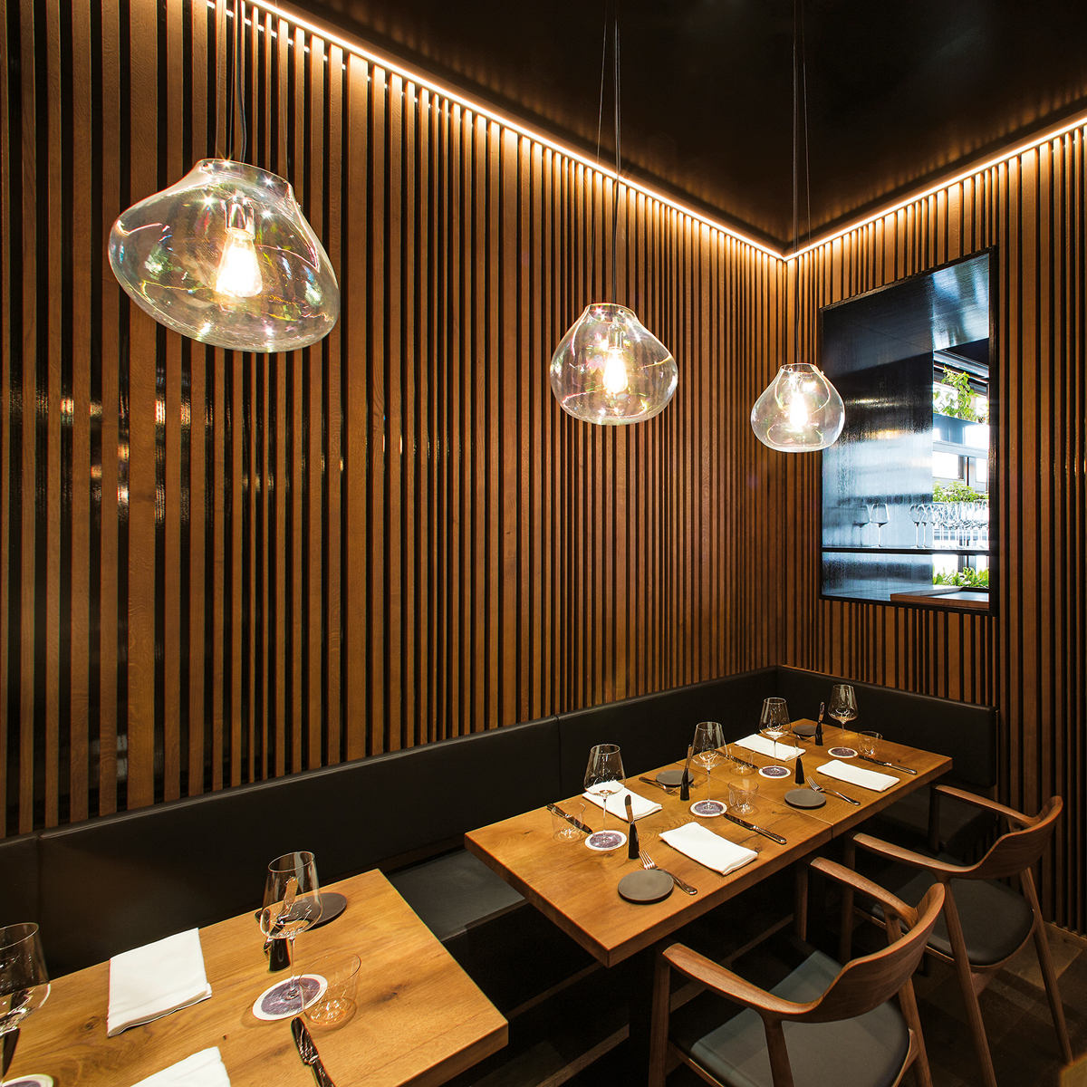 Fontana Arte Bolla Pendelleuchte, Breite: 33 cm, Glas transparent