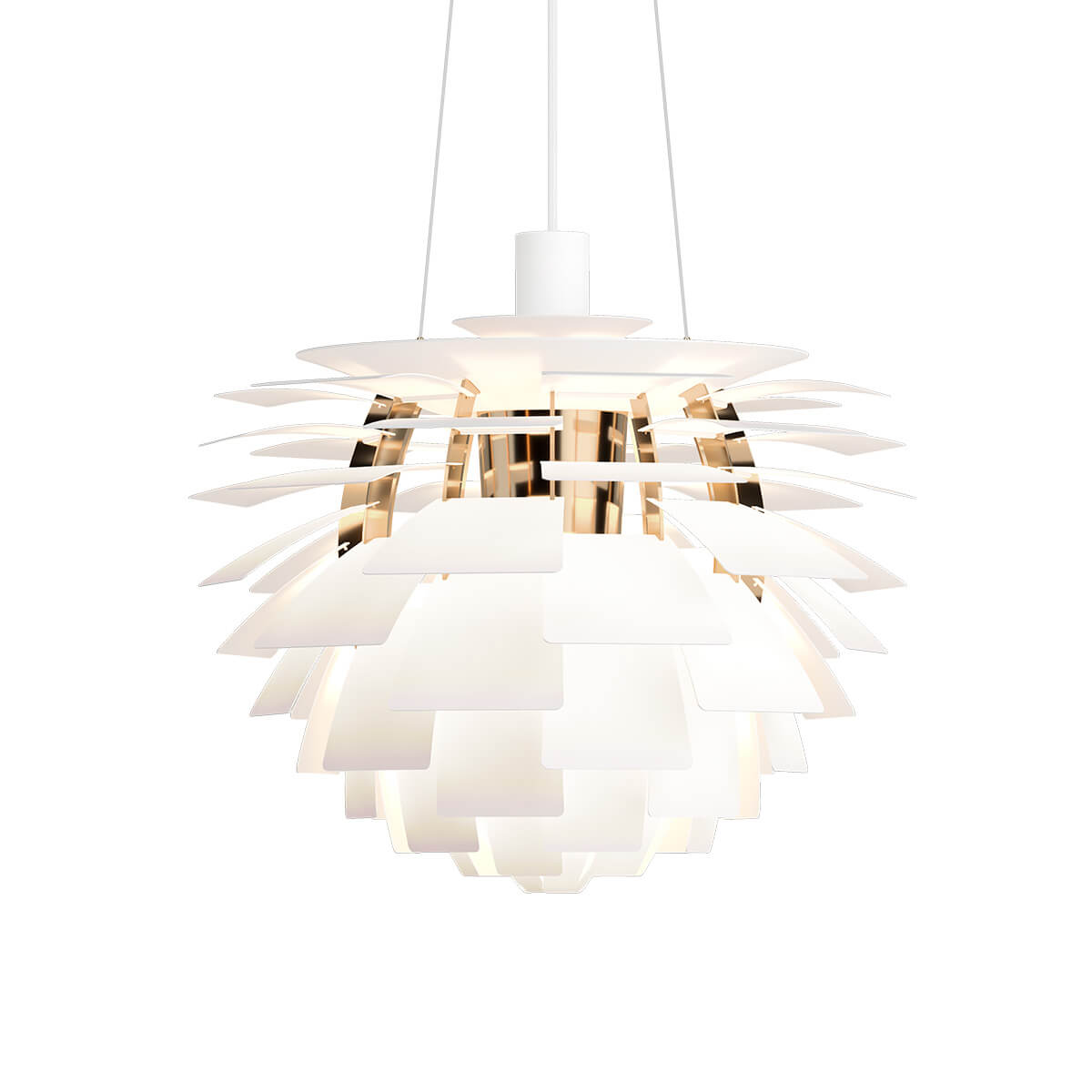 Louis Poulsen PH Artichoke 480 Pendelleuchte, Ø: 48 cm, Soft white / Messing